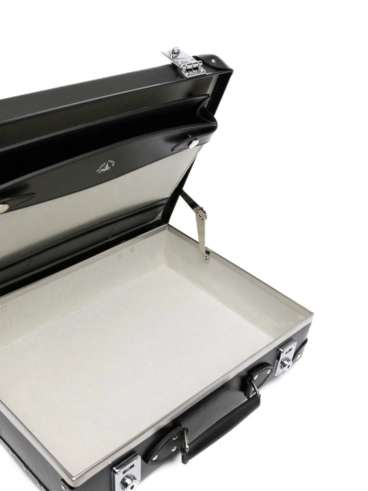 Chrome leather briefcase