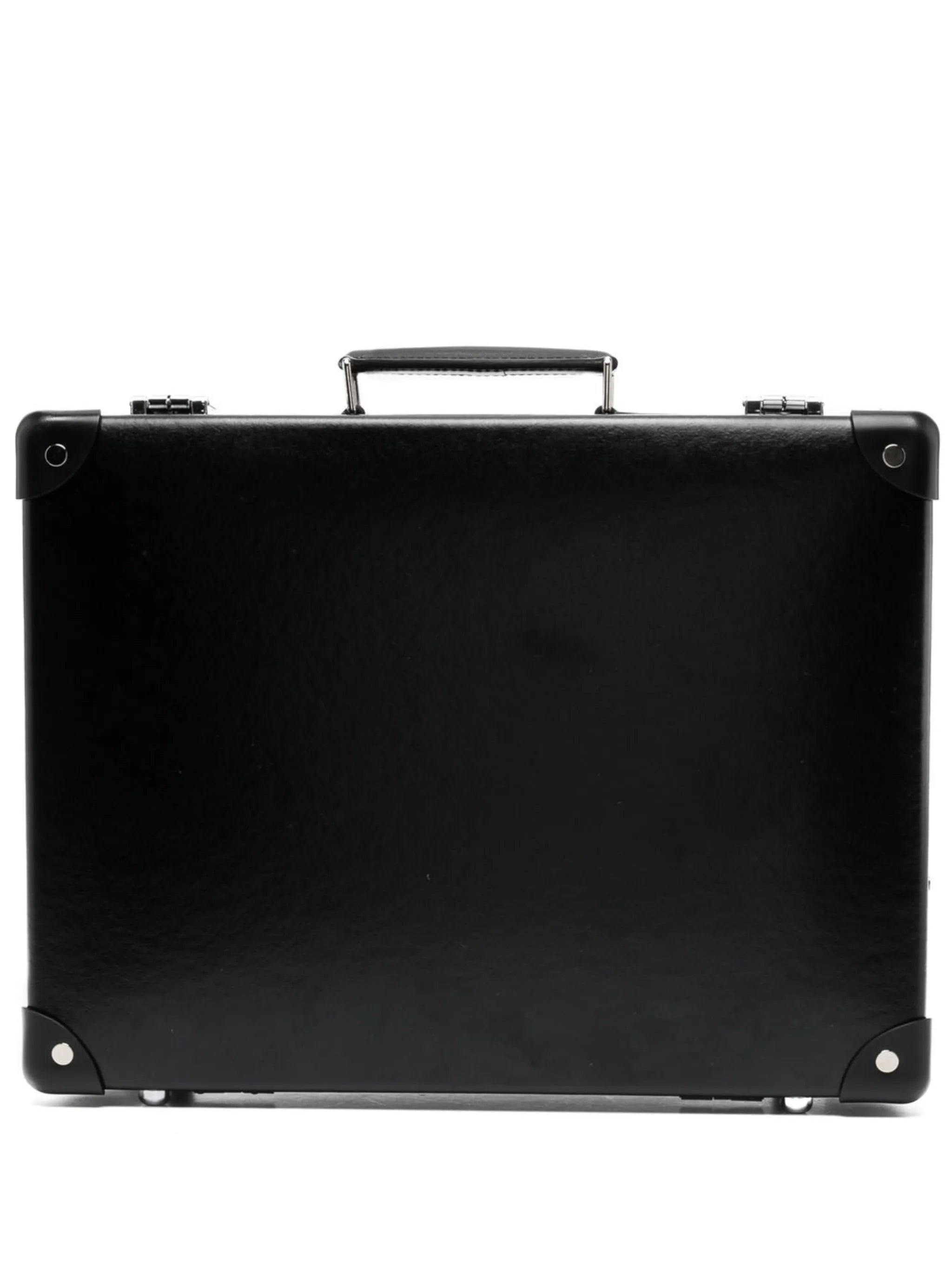 Chrome leather briefcase