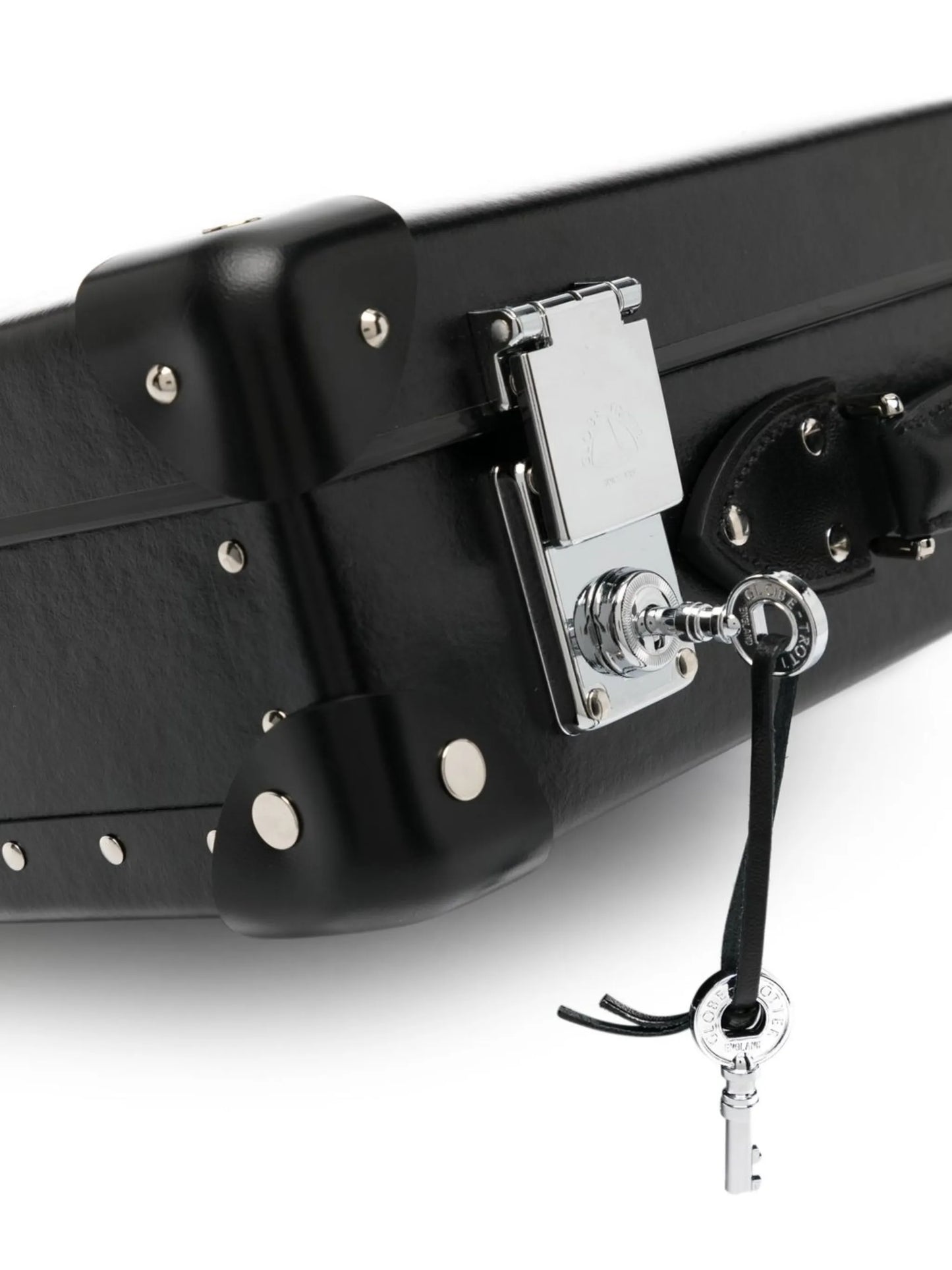 Chrome leather briefcase
