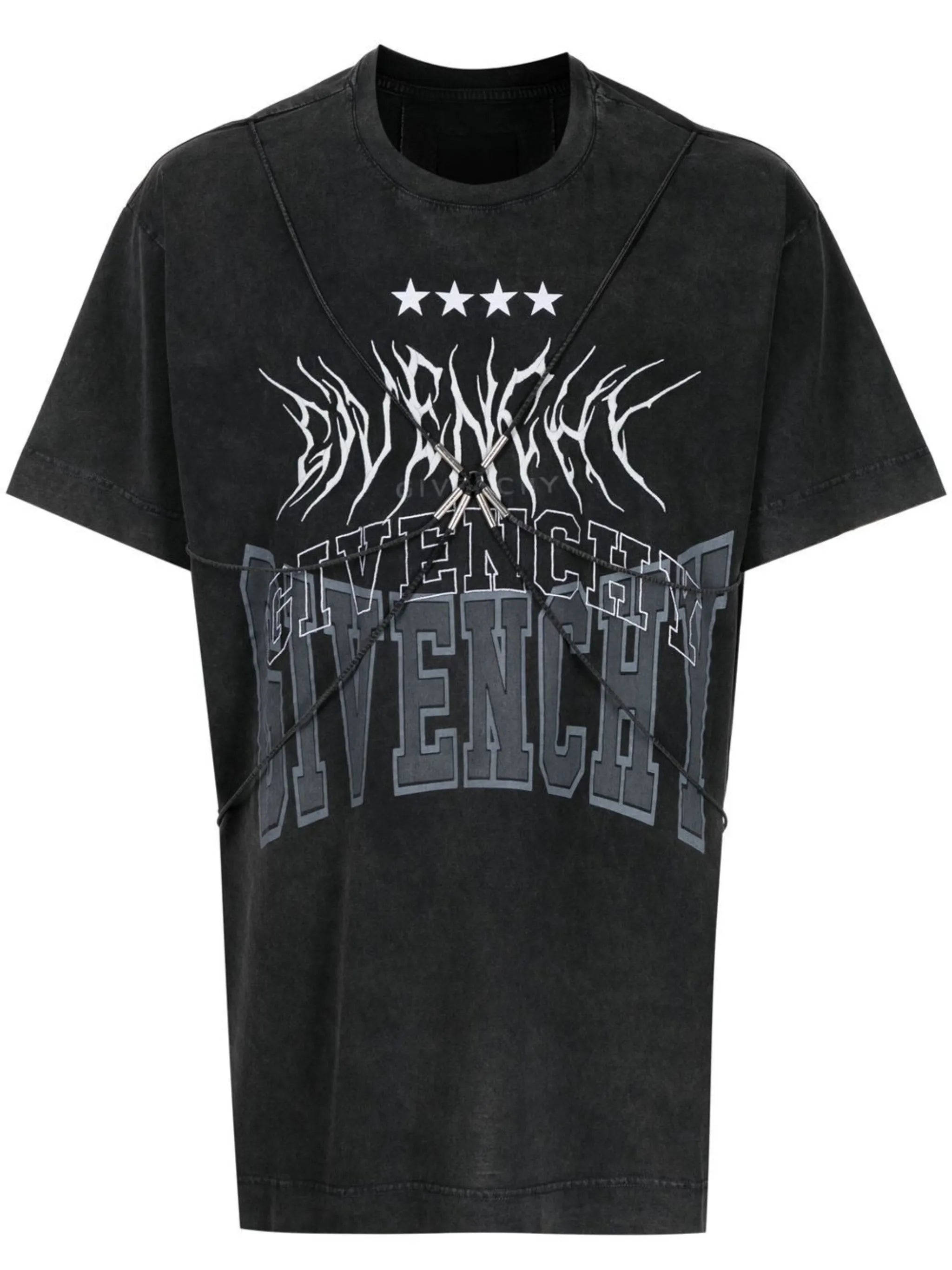 harness-detail logo T-shirt