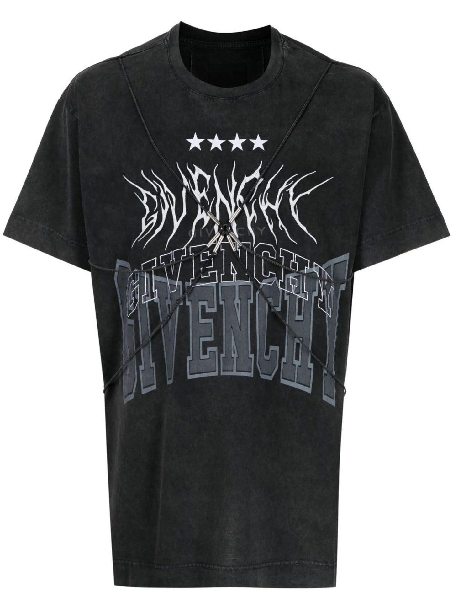 harness-detail logo T-shirt