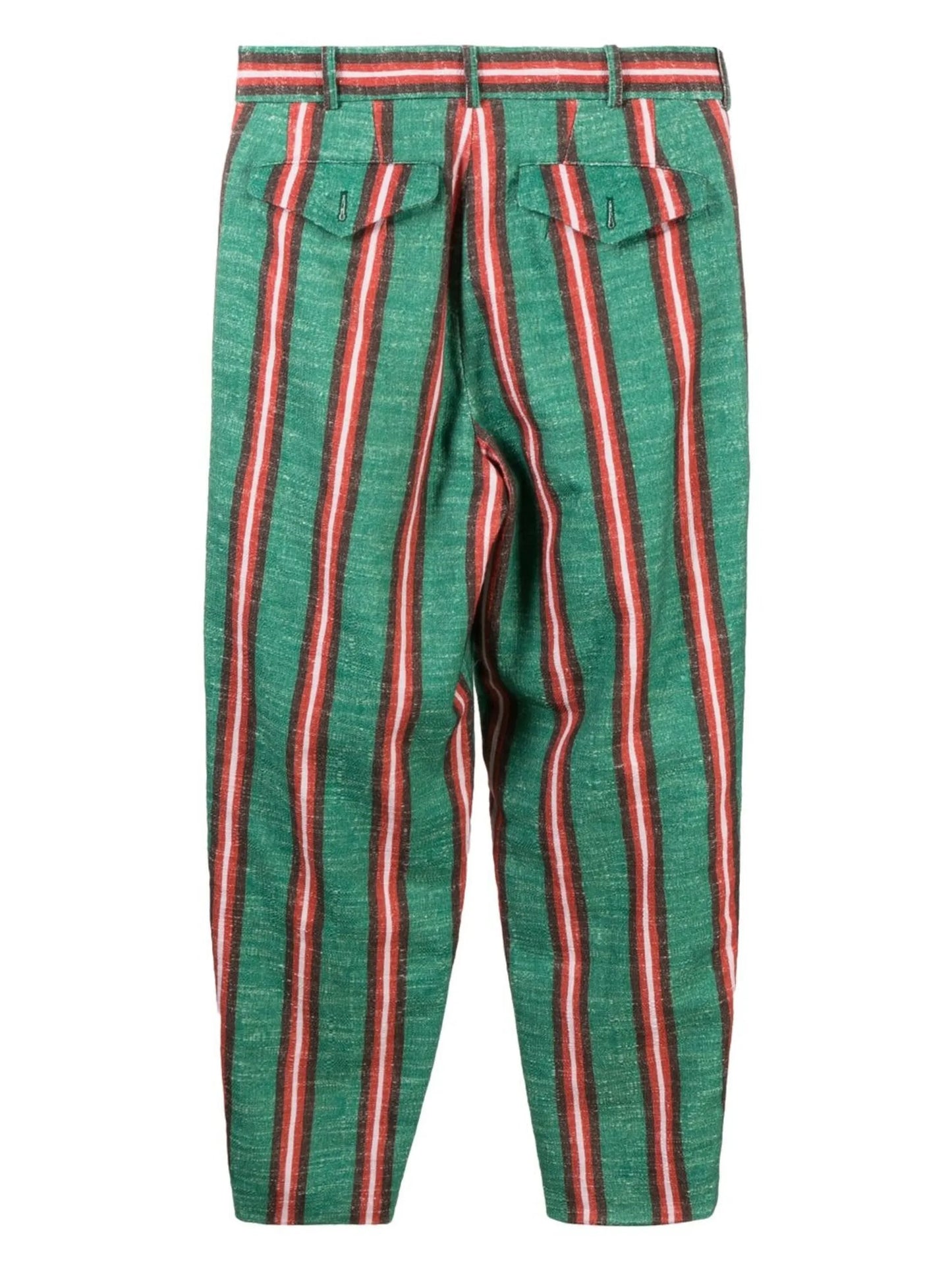 cropped stripe-print trousers