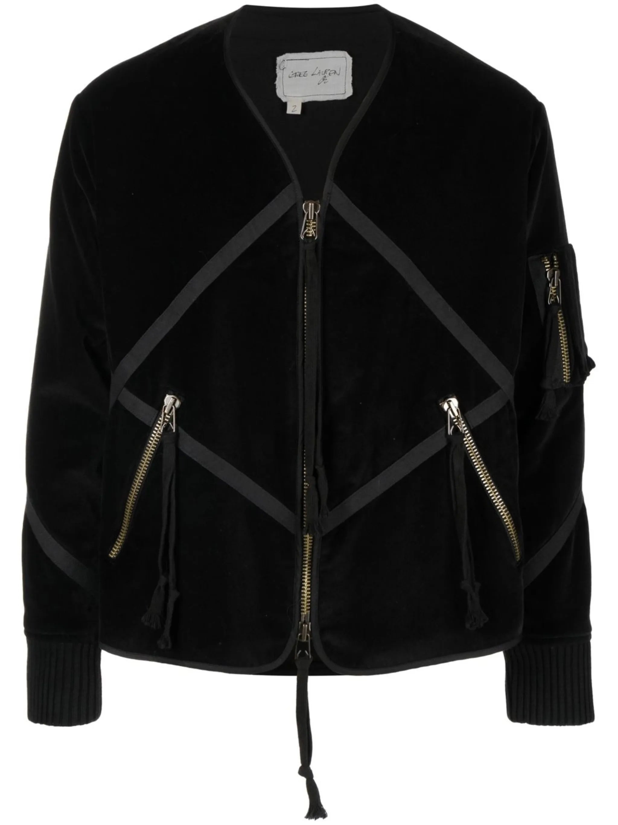 velvet patchwork jacket