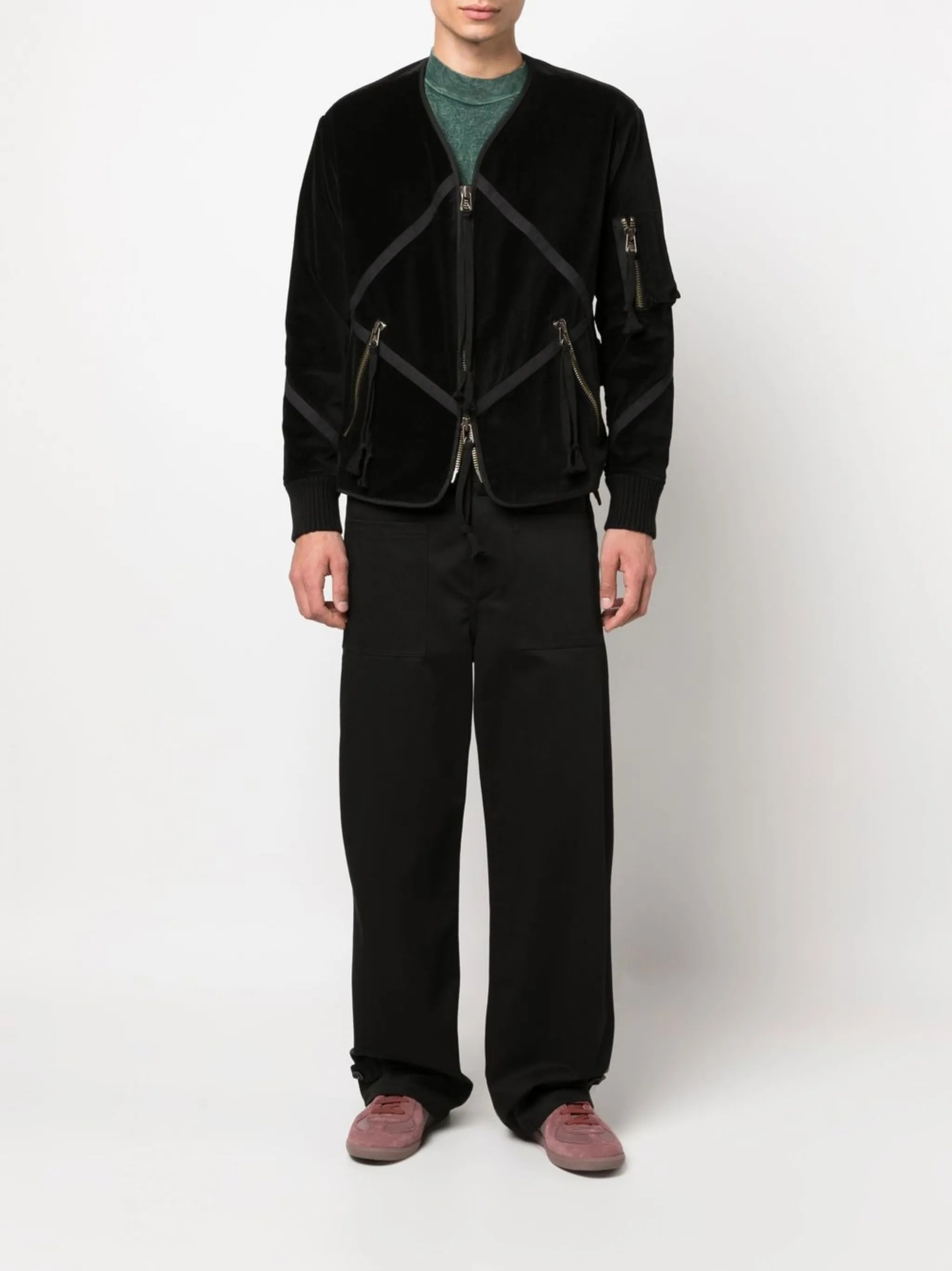 velvet patchwork jacket