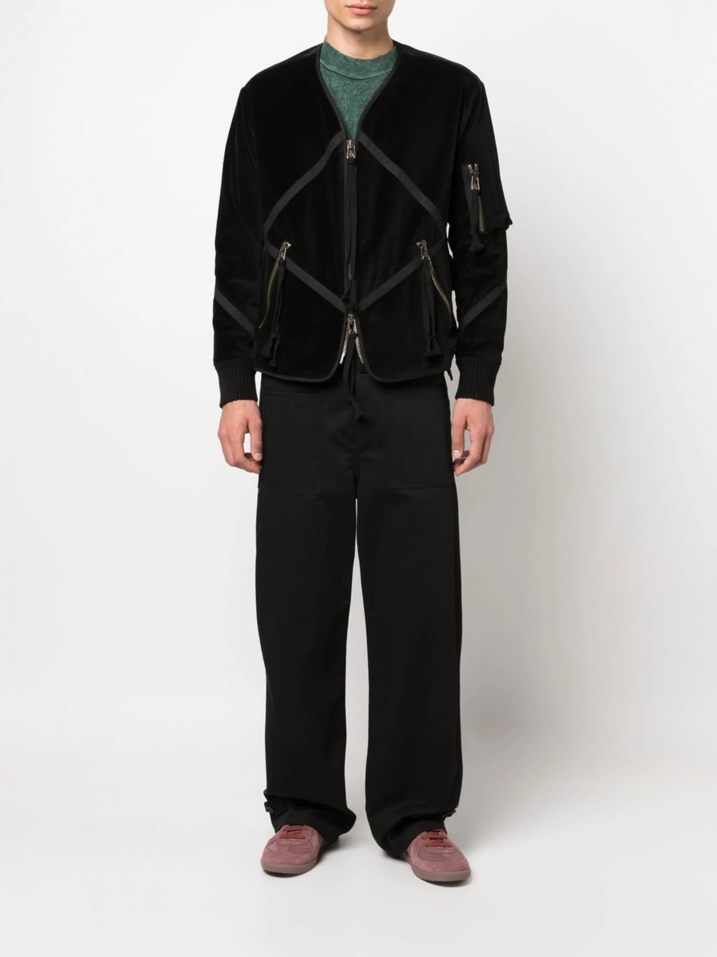 velvet patchwork jacket