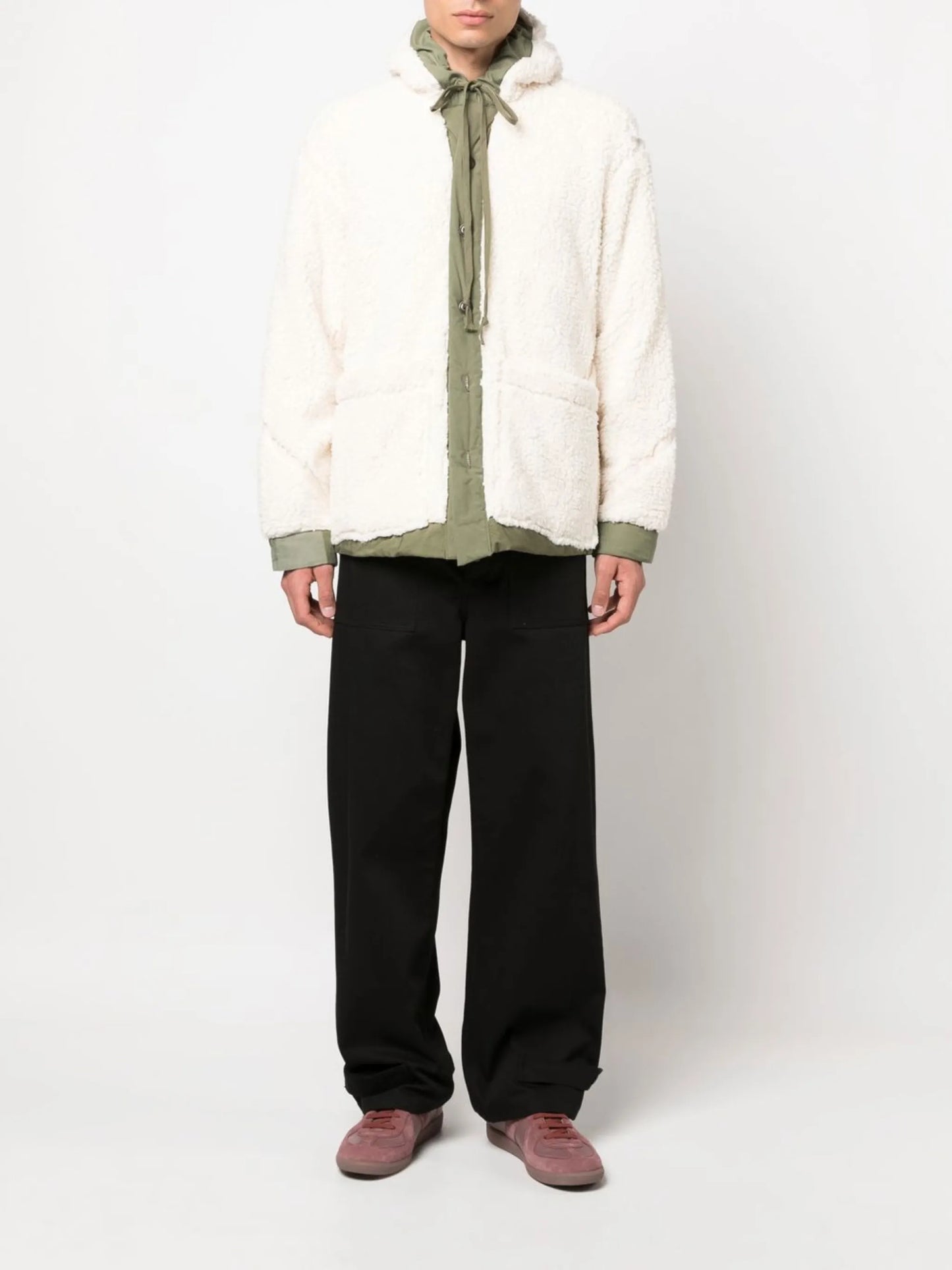 faux-shearling hooded jacket
