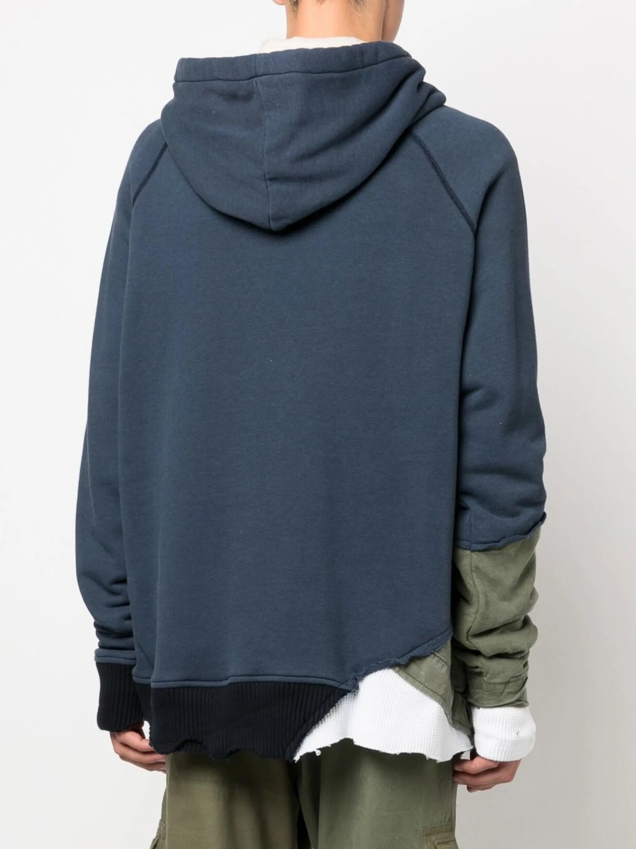 patchwork army fragment hoodie