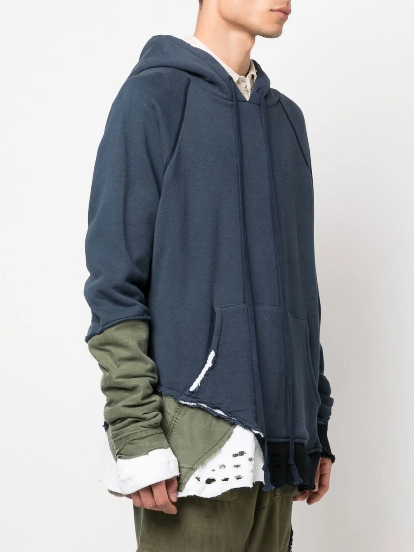 patchwork army fragment hoodie