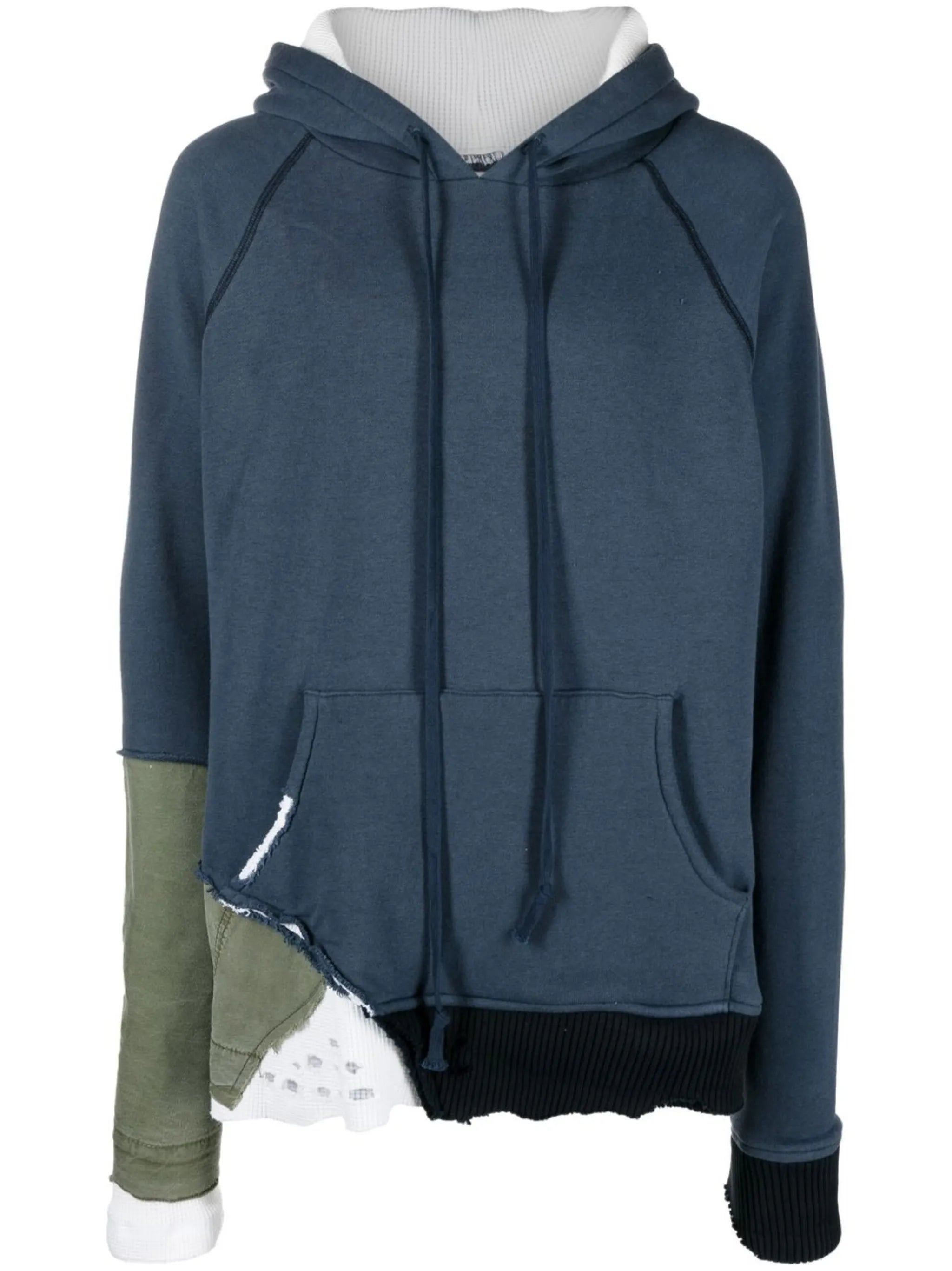 patchwork army fragment hoodie
