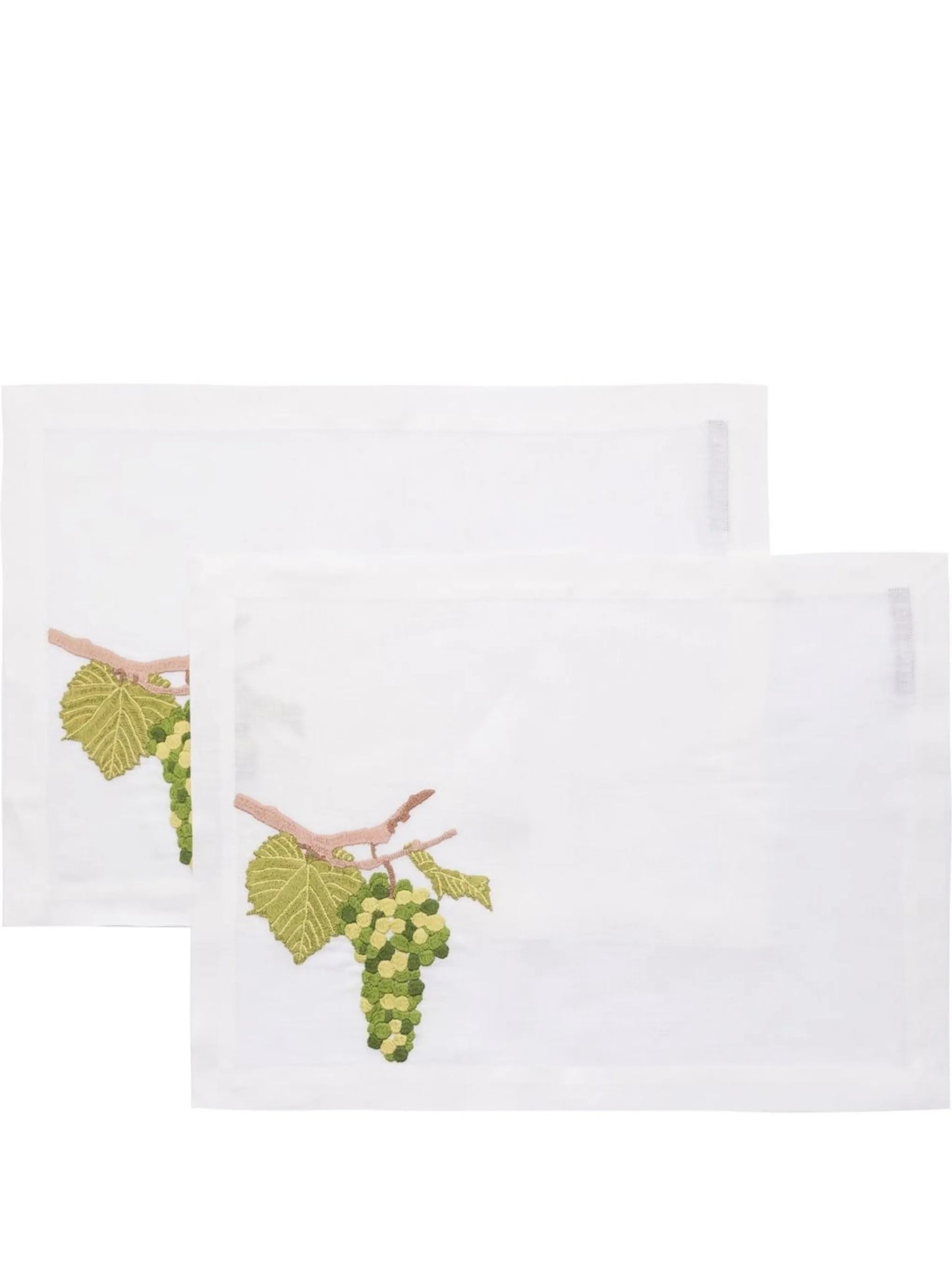 grape-embroidered placemats (set of two)