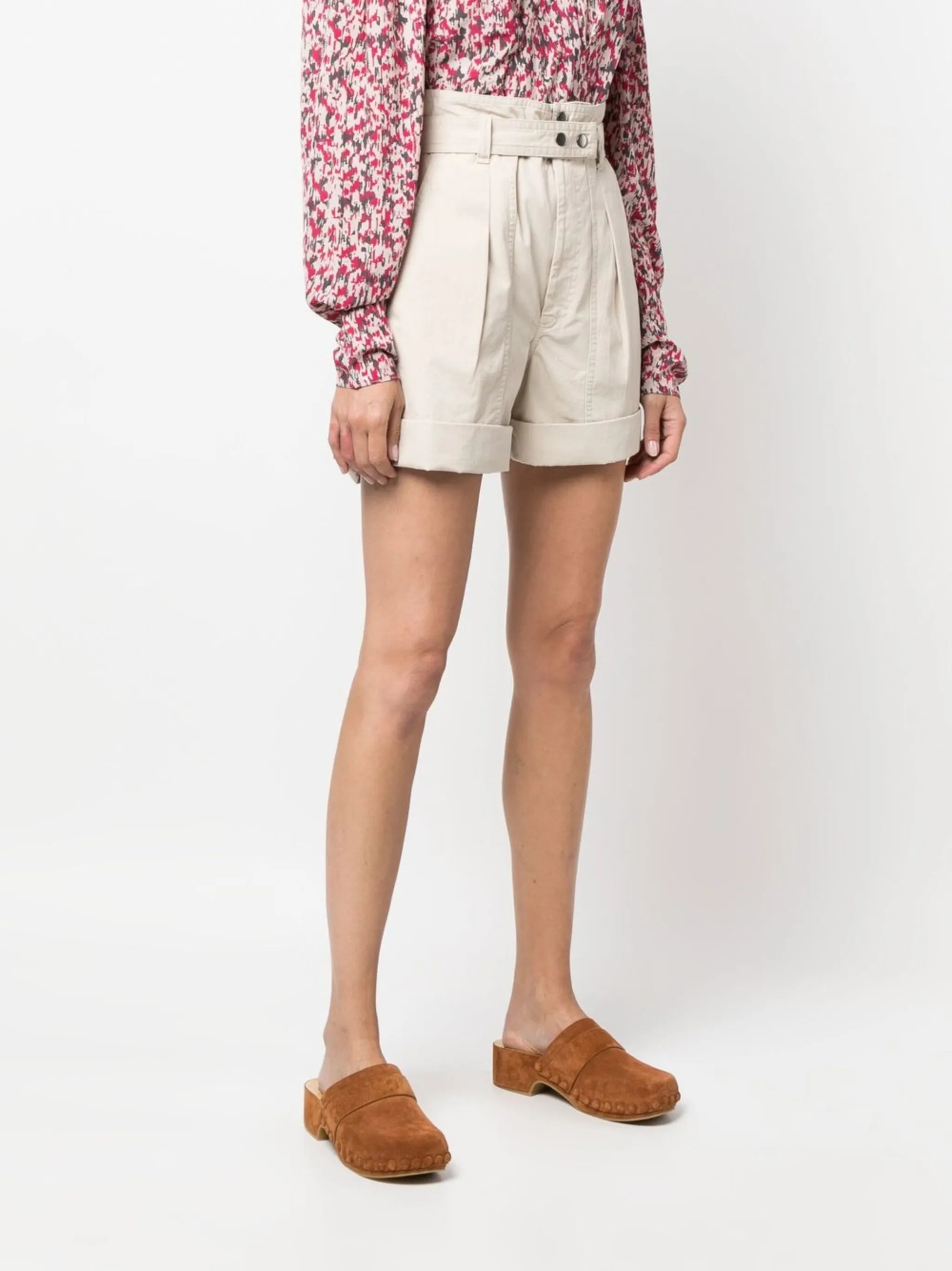 high-waisted bermuda shorts
