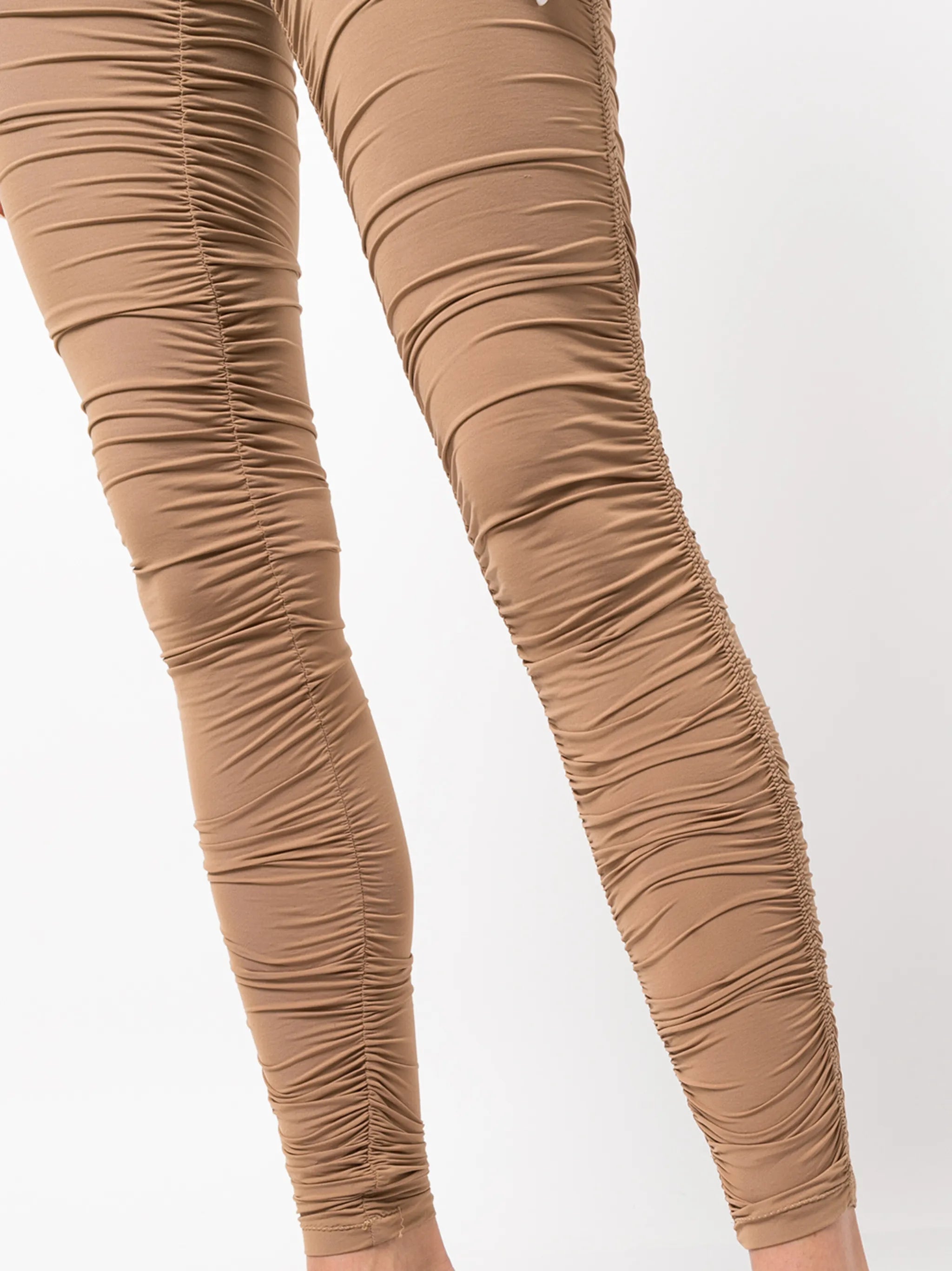 ruched high-rise leggings
