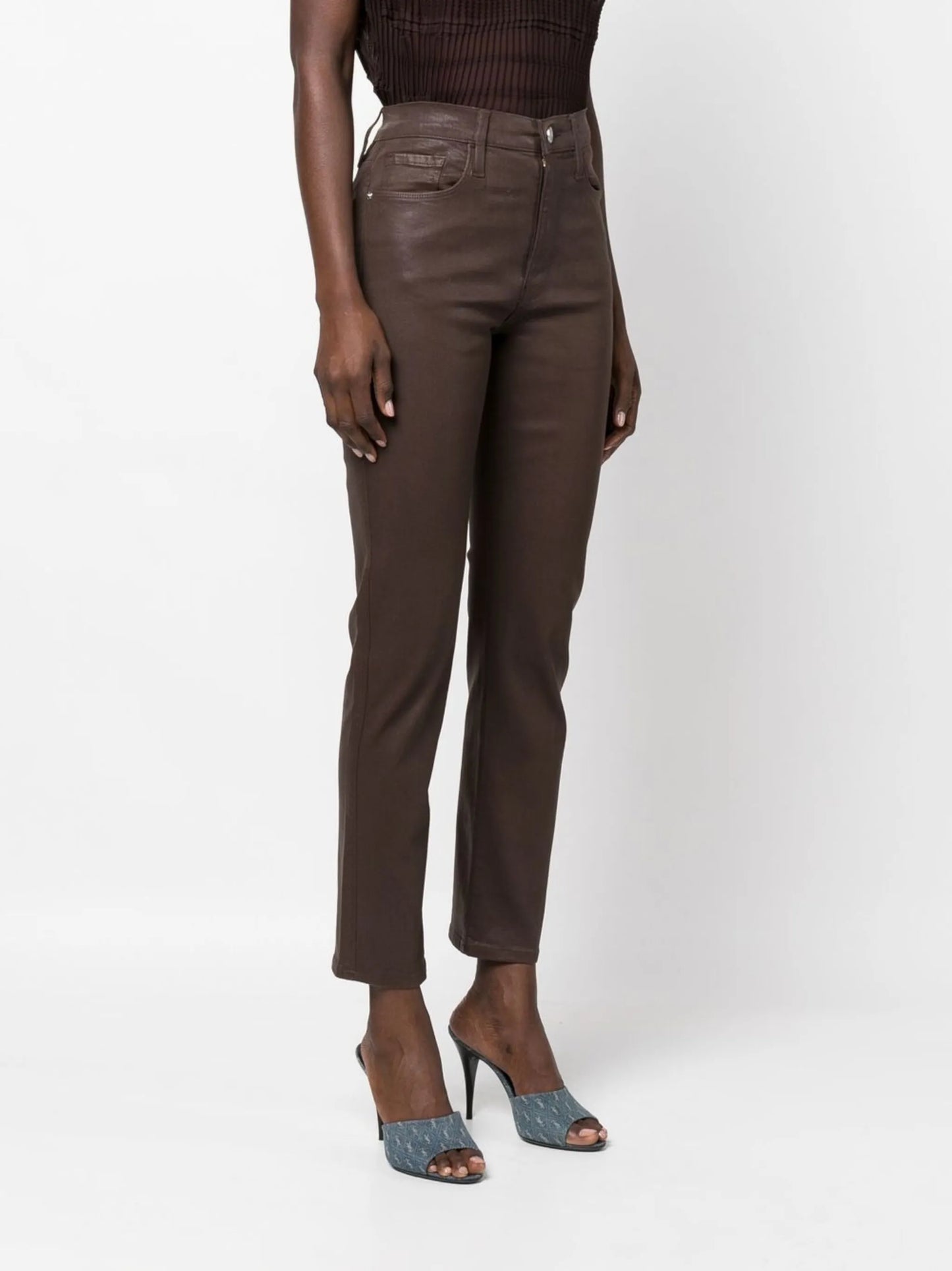 Le Sylvie coated high-rise skinny jeans