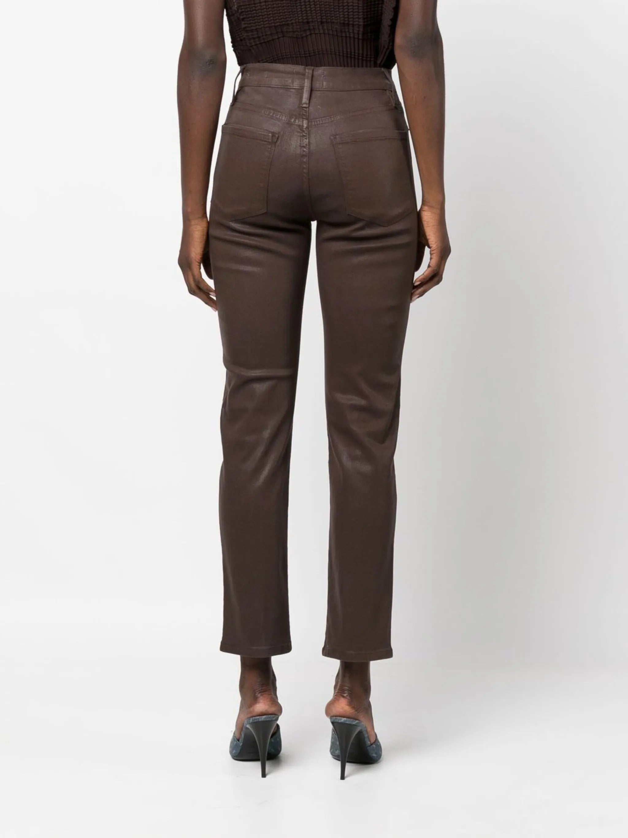 Le Sylvie coated high-rise skinny jeans