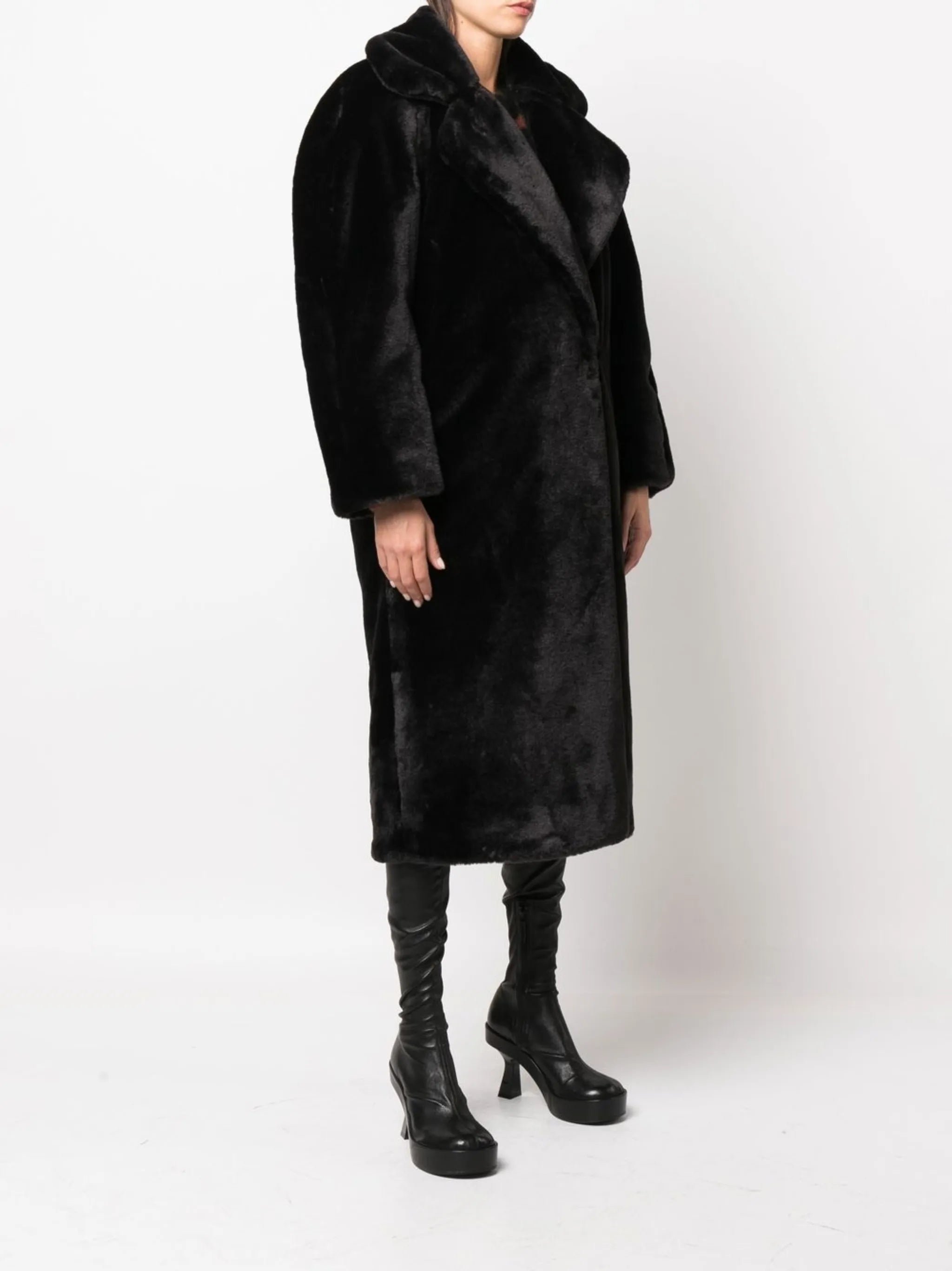Royal Tris faux-fur coat