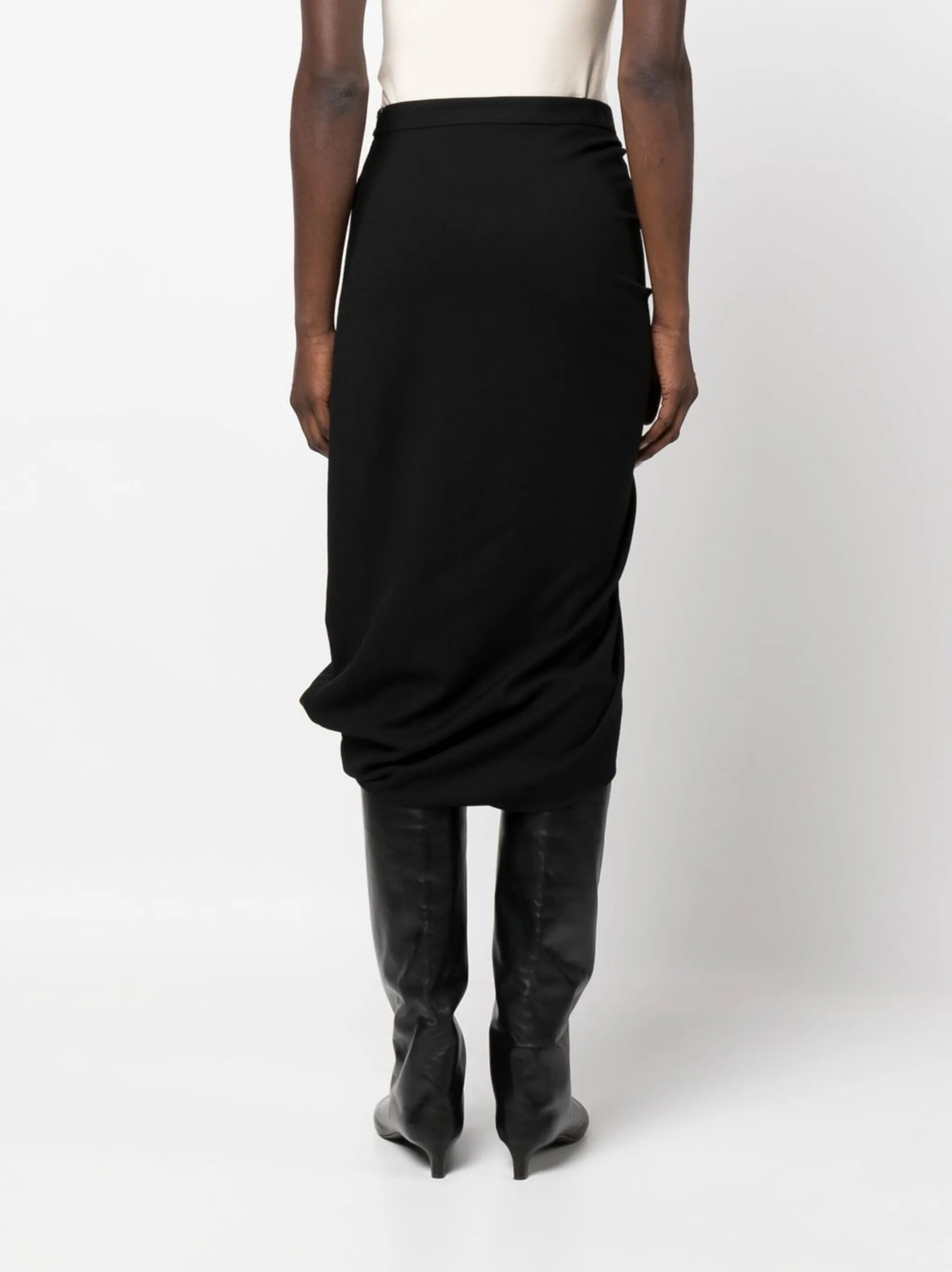 Sabrina draped jersey skirt