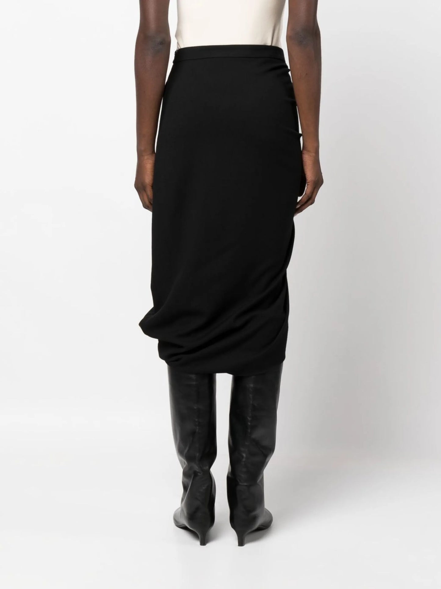 Sabrina draped jersey skirt