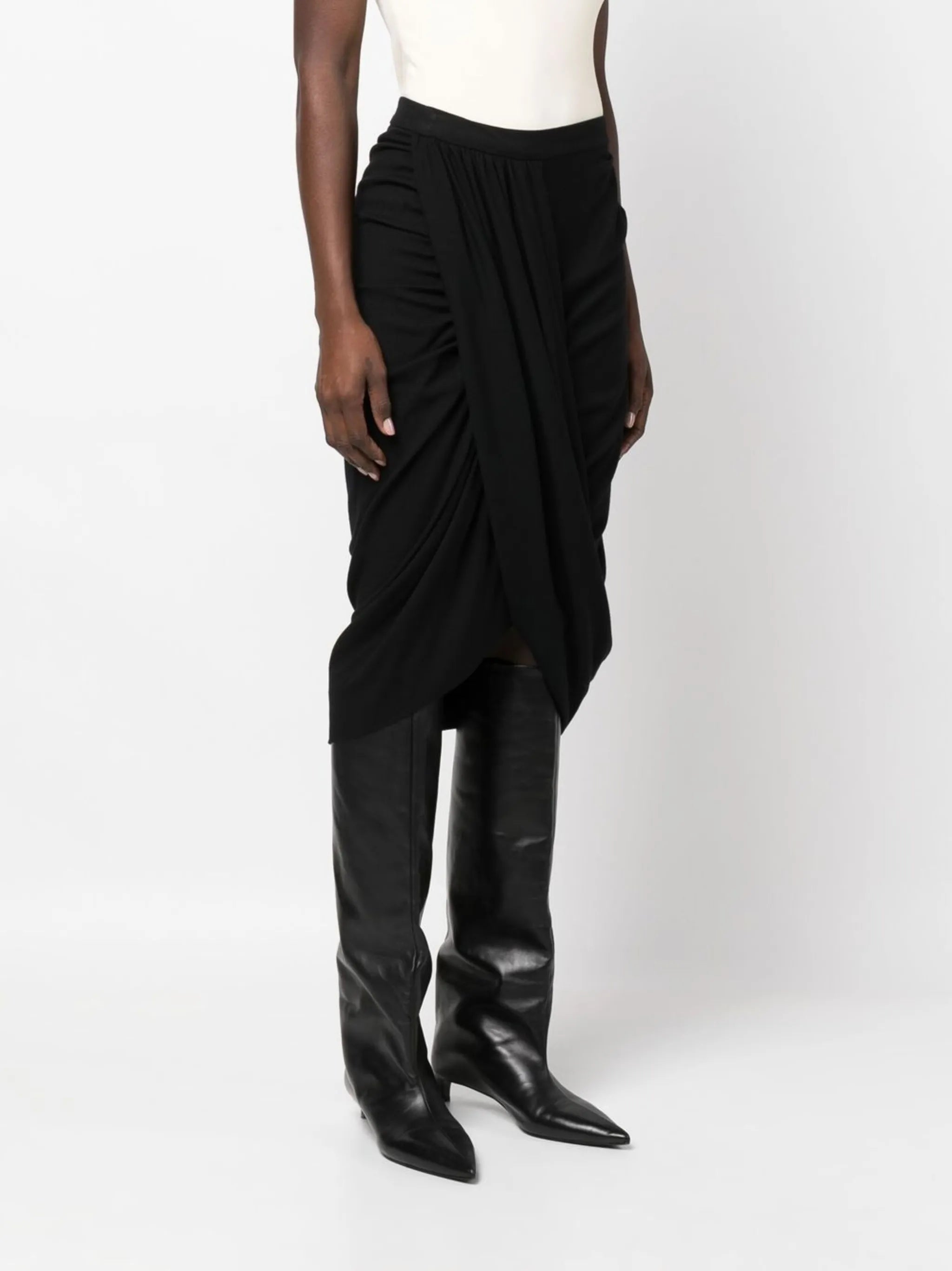 Sabrina draped jersey skirt