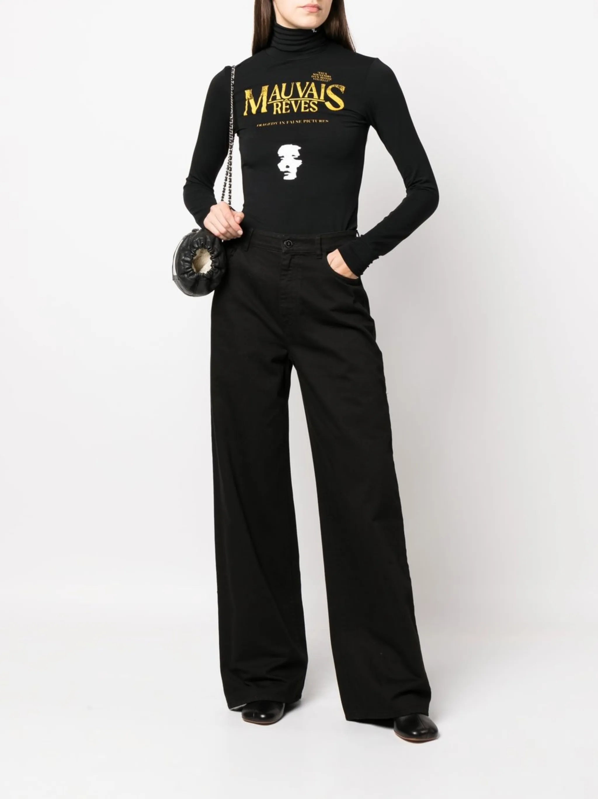 high-rise wide-leg jeans
