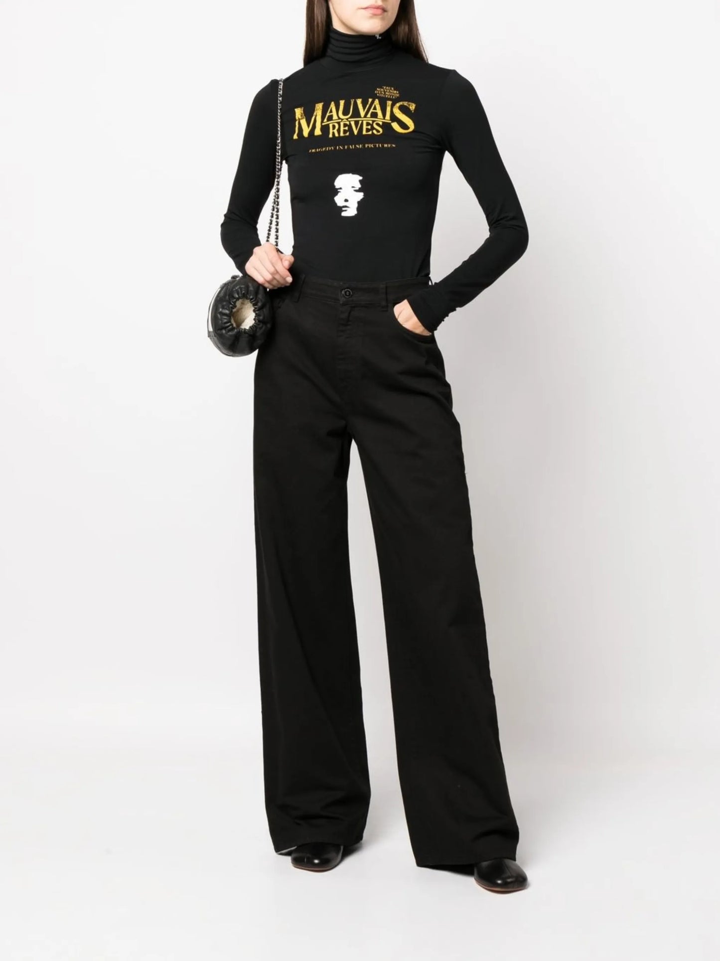 high-rise wide-leg jeans