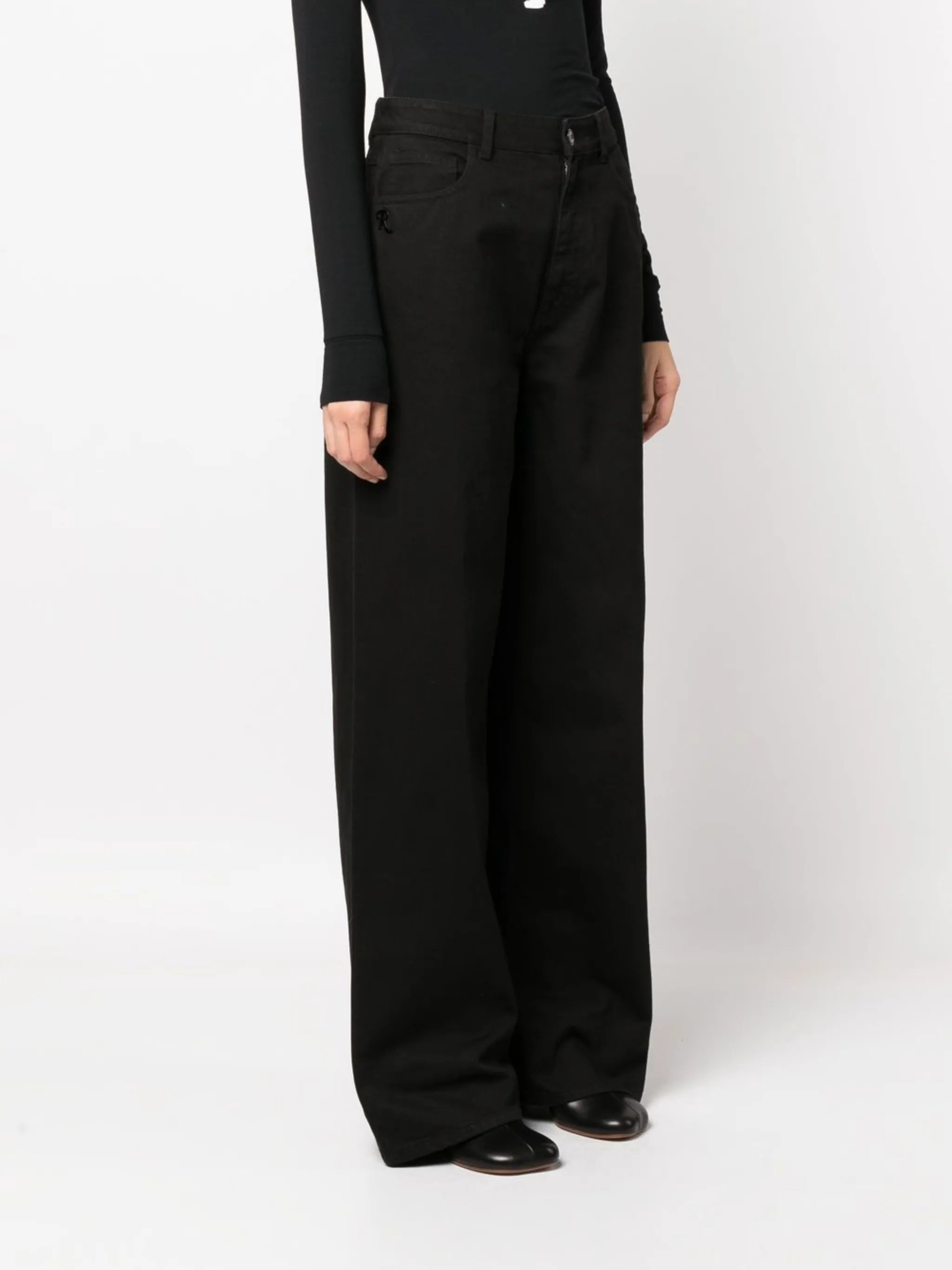 high-rise wide-leg jeans