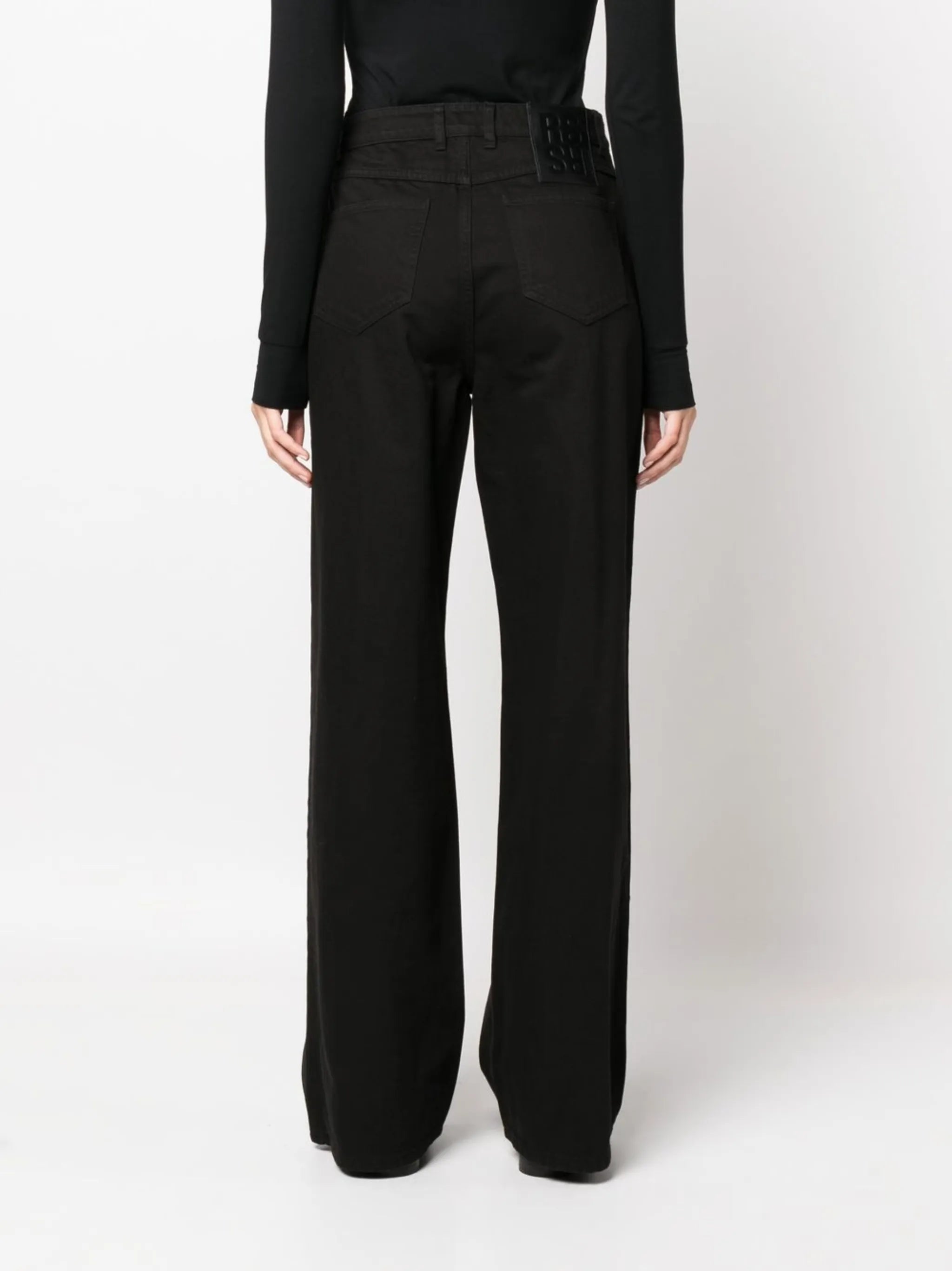 high-rise wide-leg jeans