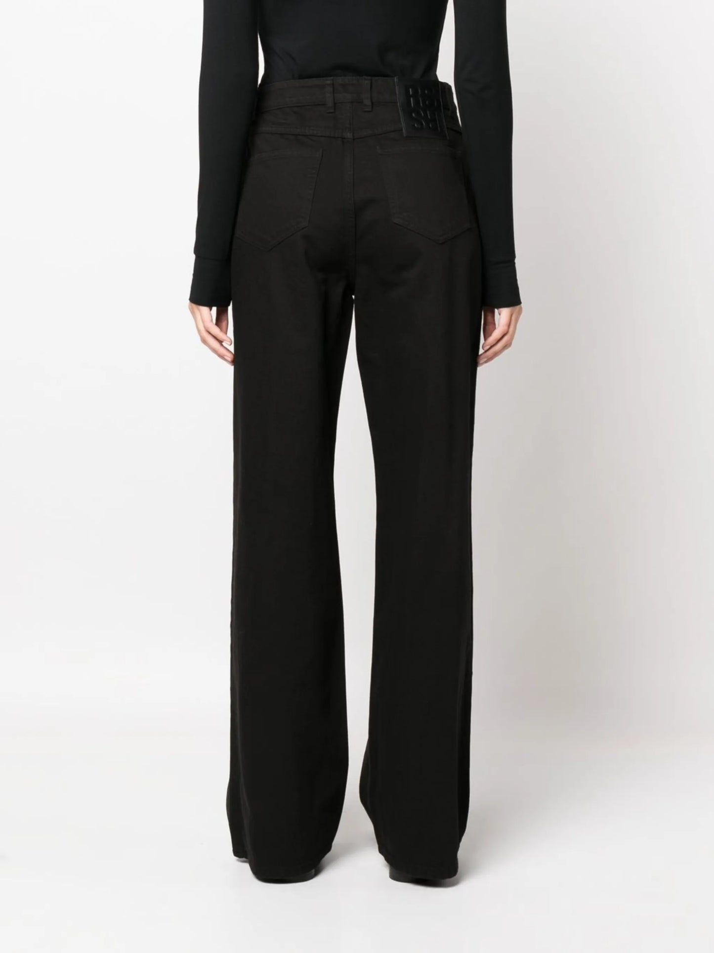 high-rise wide-leg jeans