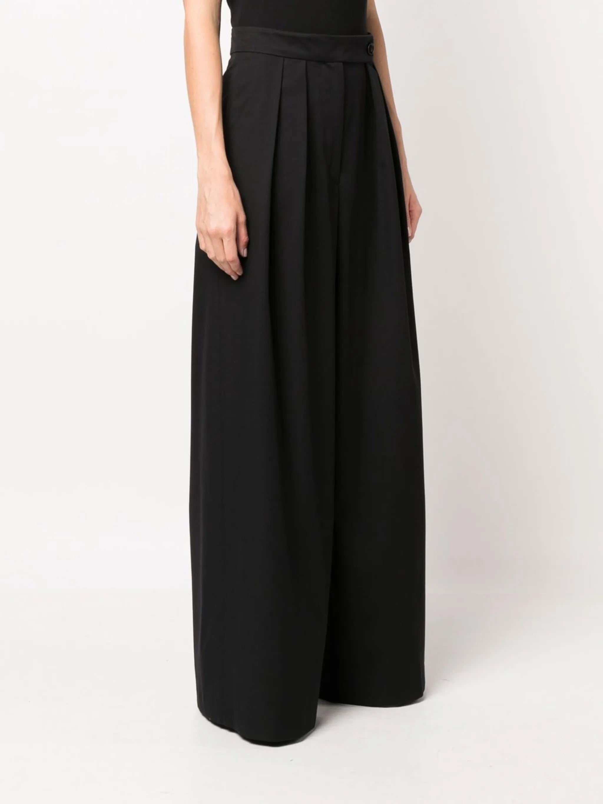 Pamplona dart-detail wide leg trousers