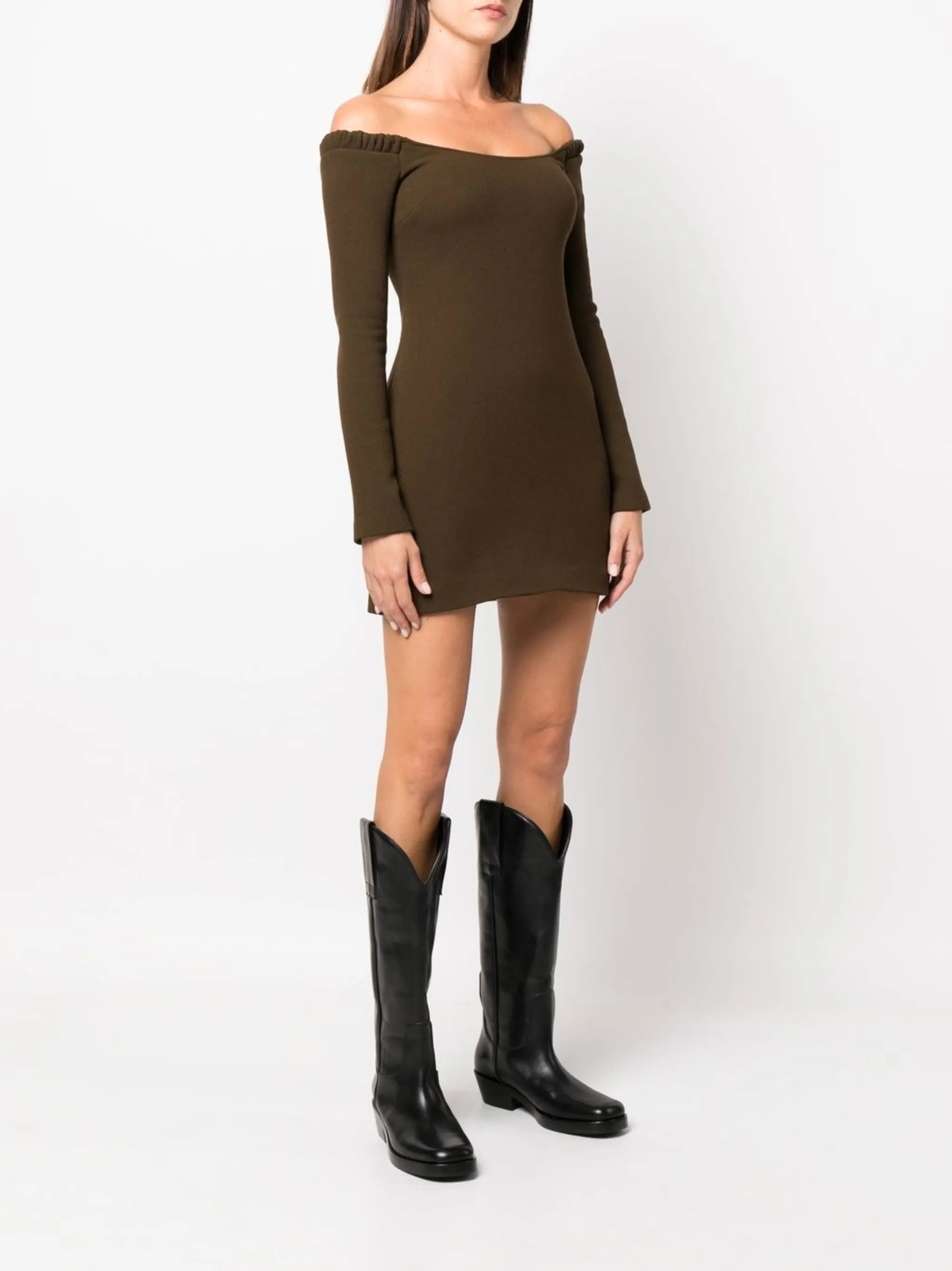 Octavia off-shoulder mini dress