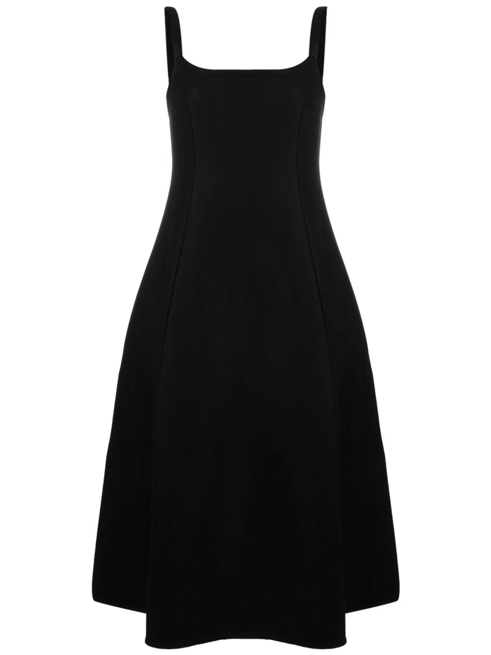 off-shoulder A-line midi dress