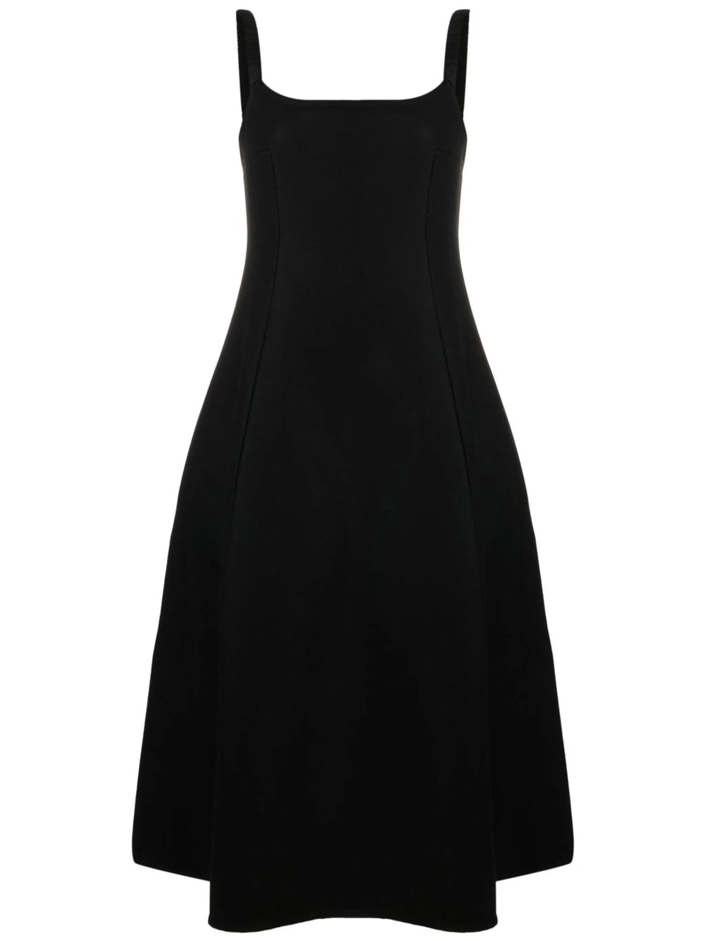 off-shoulder A-line midi dress