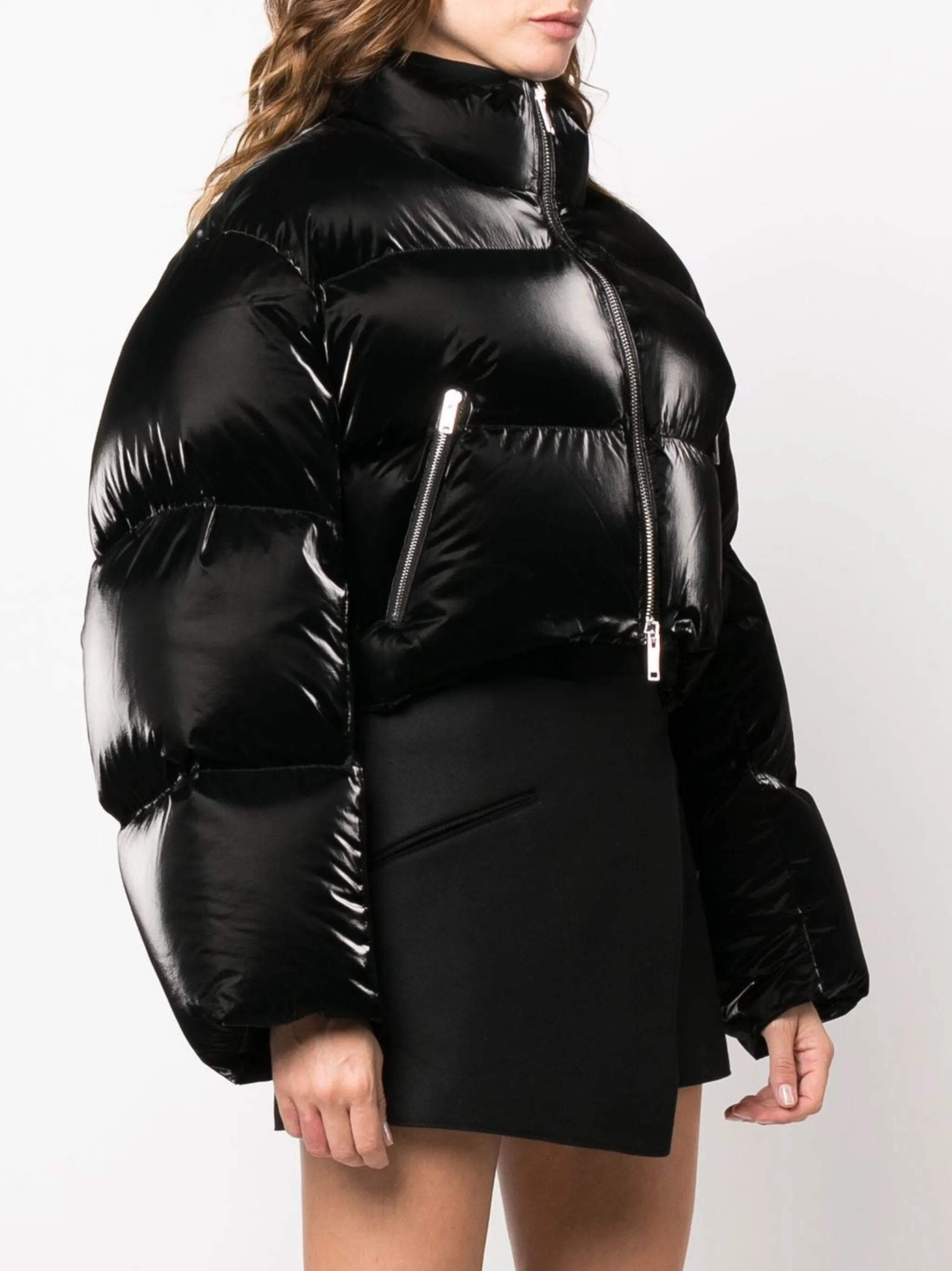 Fulman high-neck cropped puffer jacket