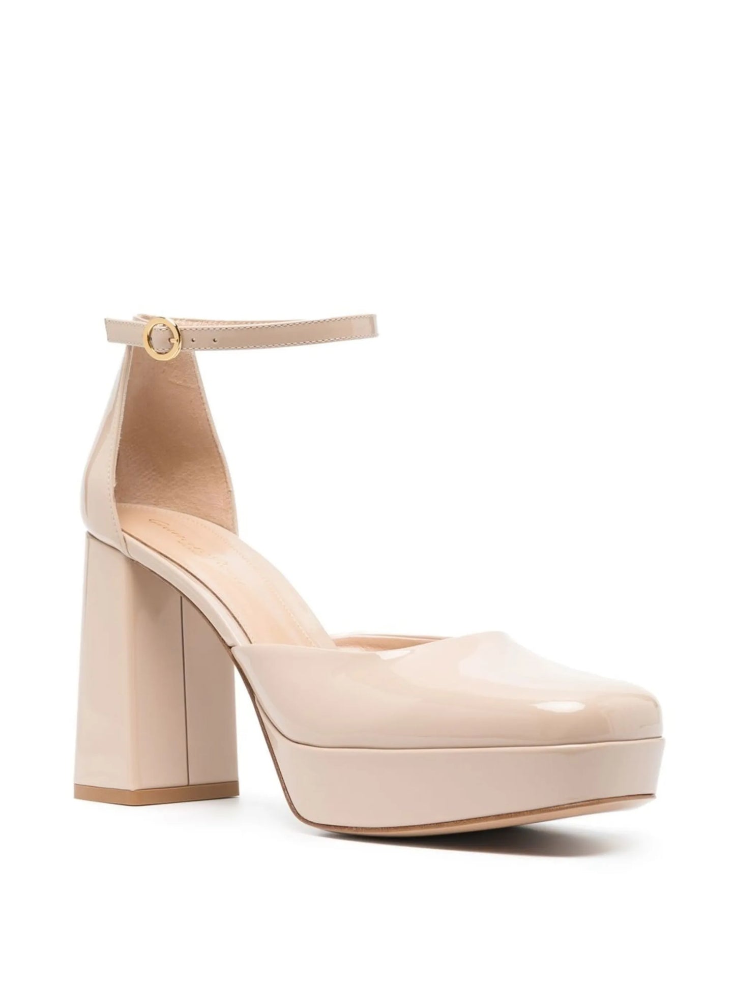patent-leather 70mm platform pumps