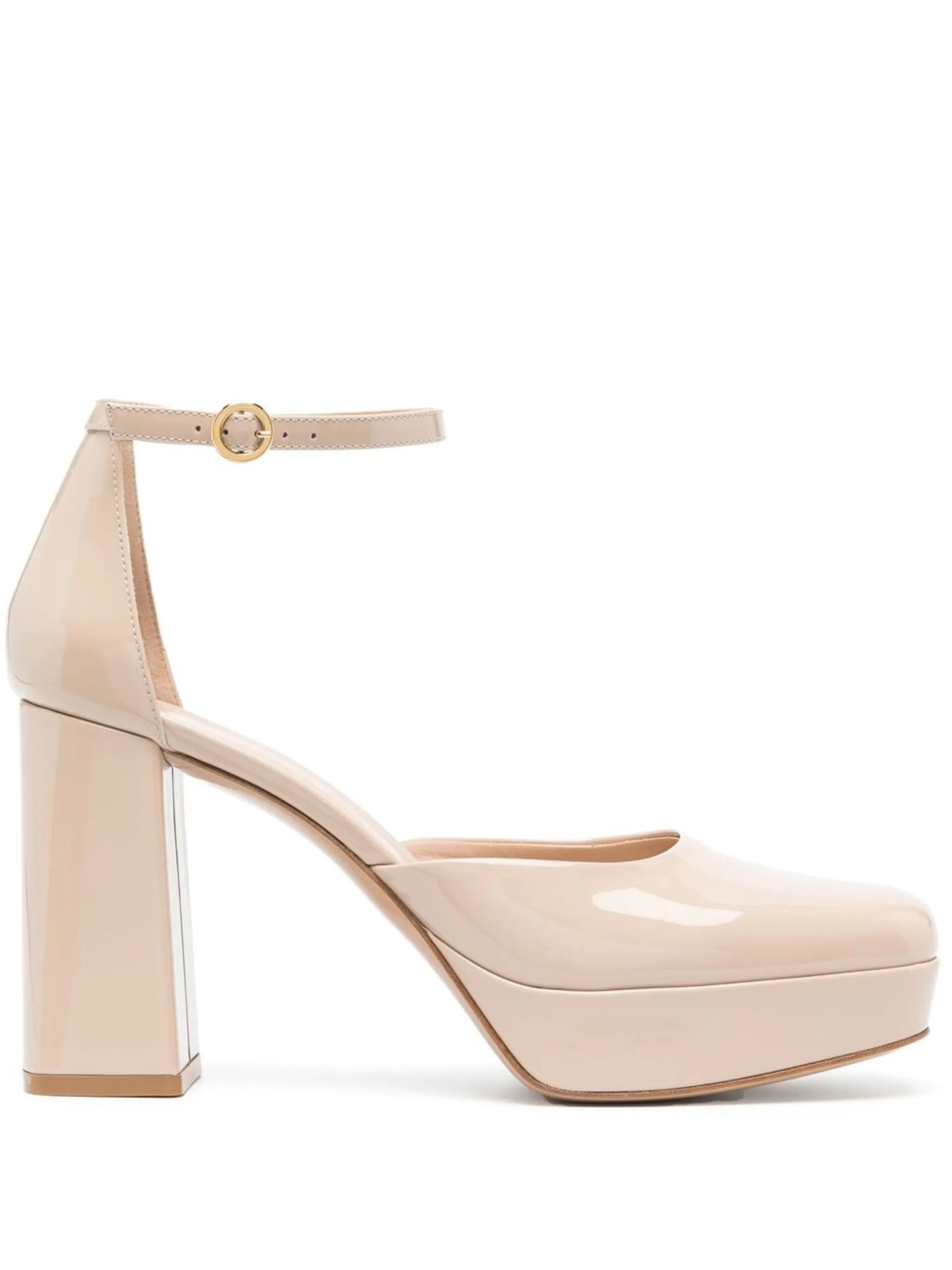 patent-leather 70mm platform pumps
