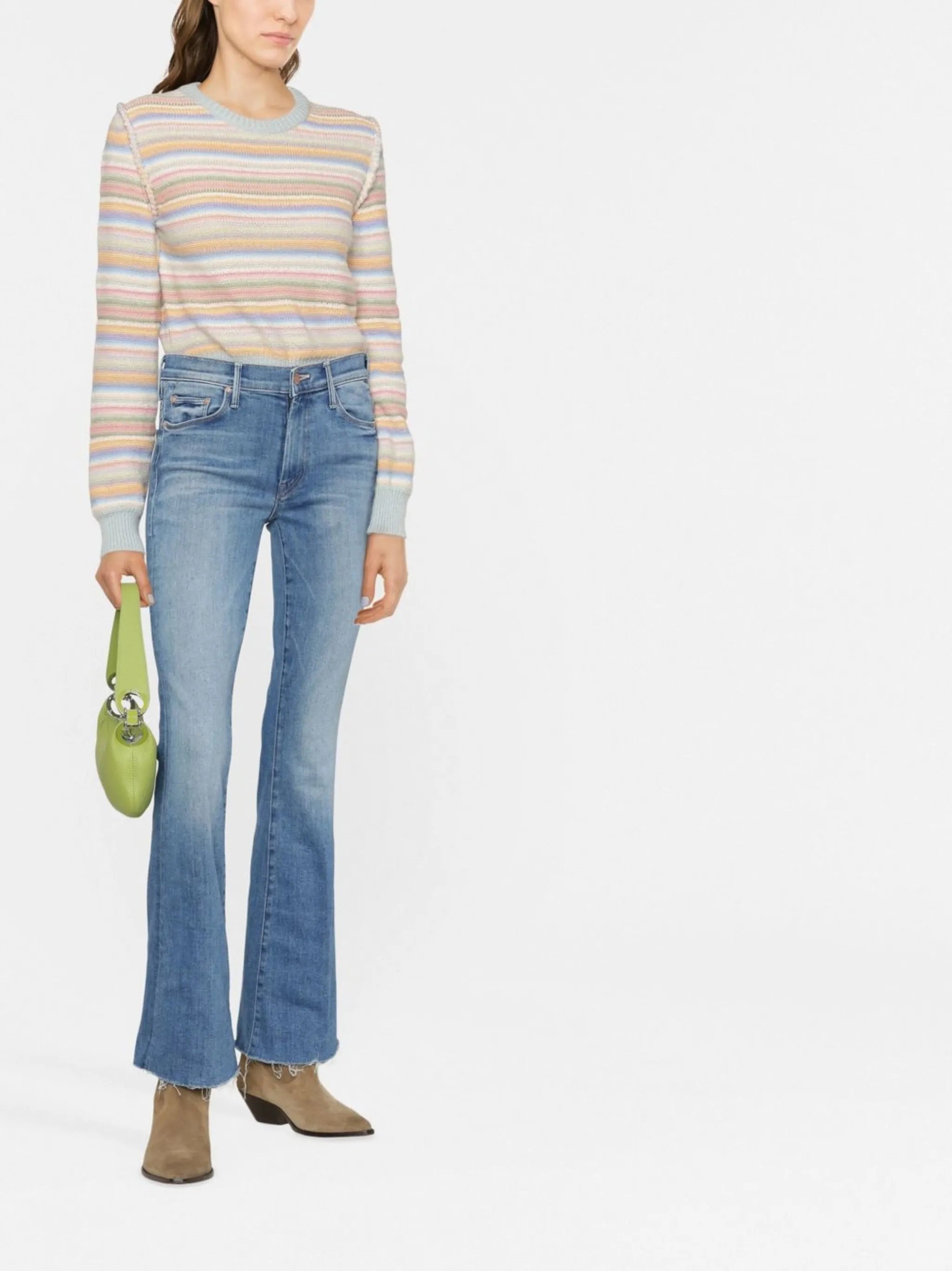 flared cropped jeans