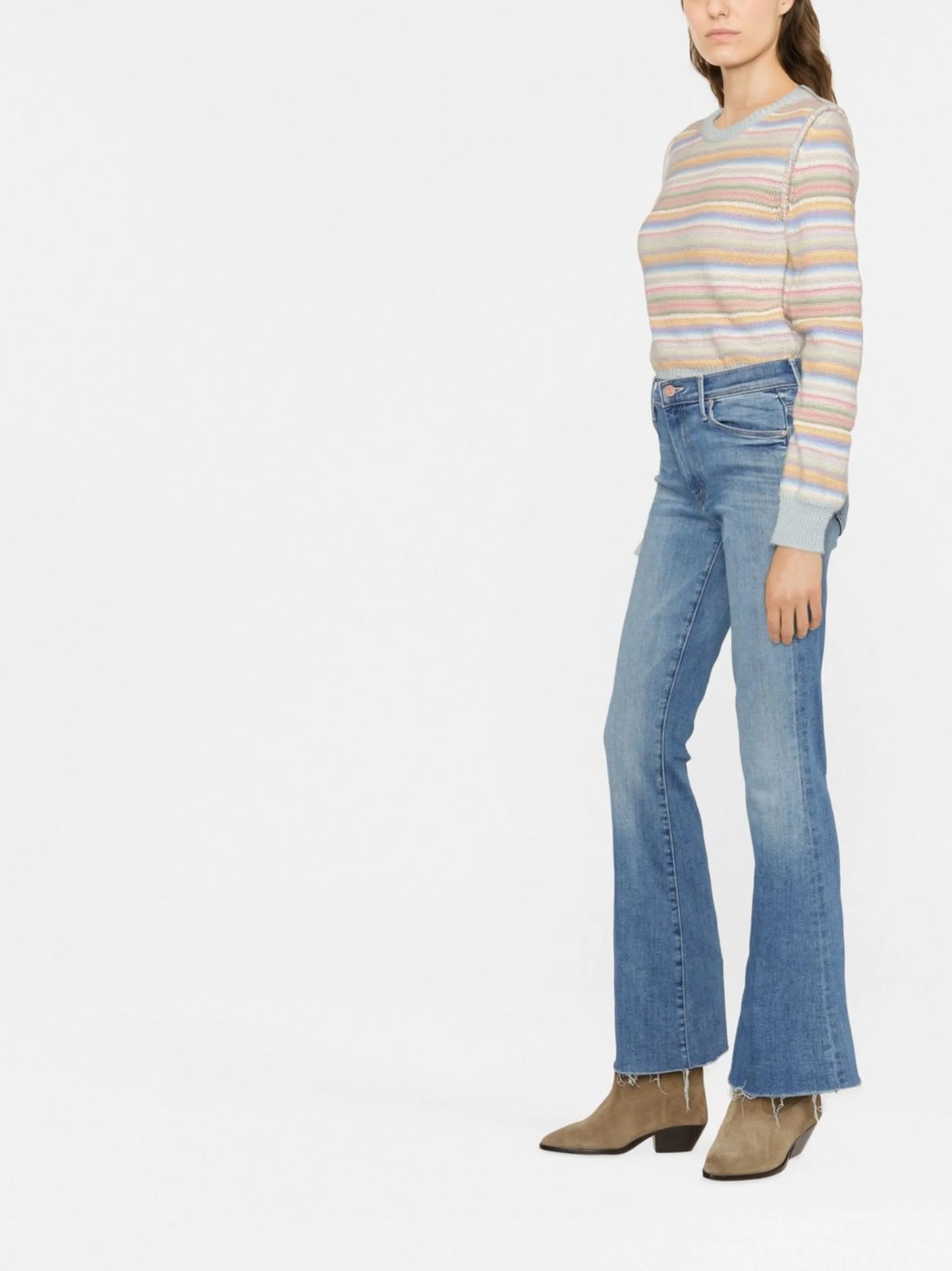 flared cropped jeans