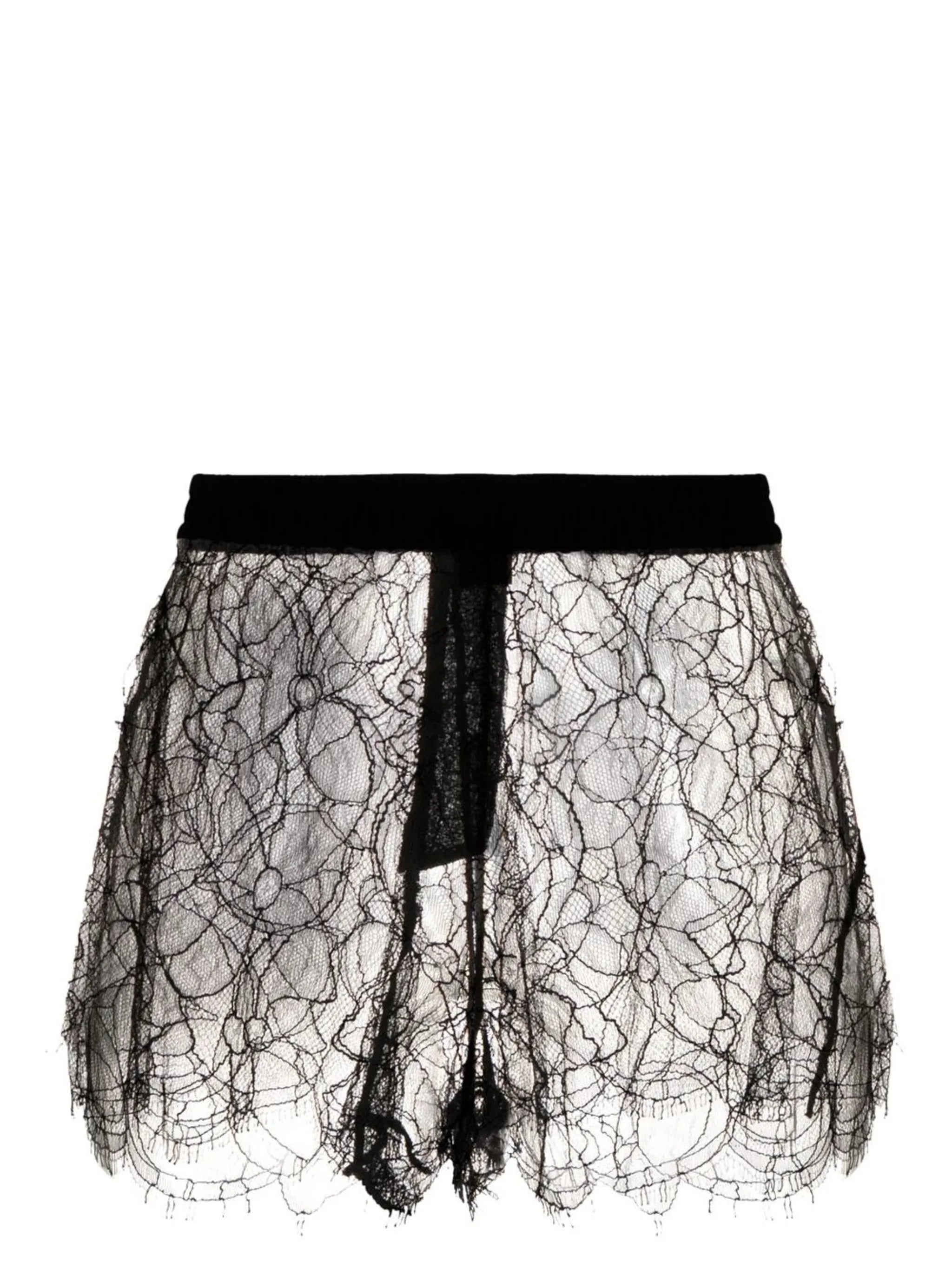 floral lace boxer shorts