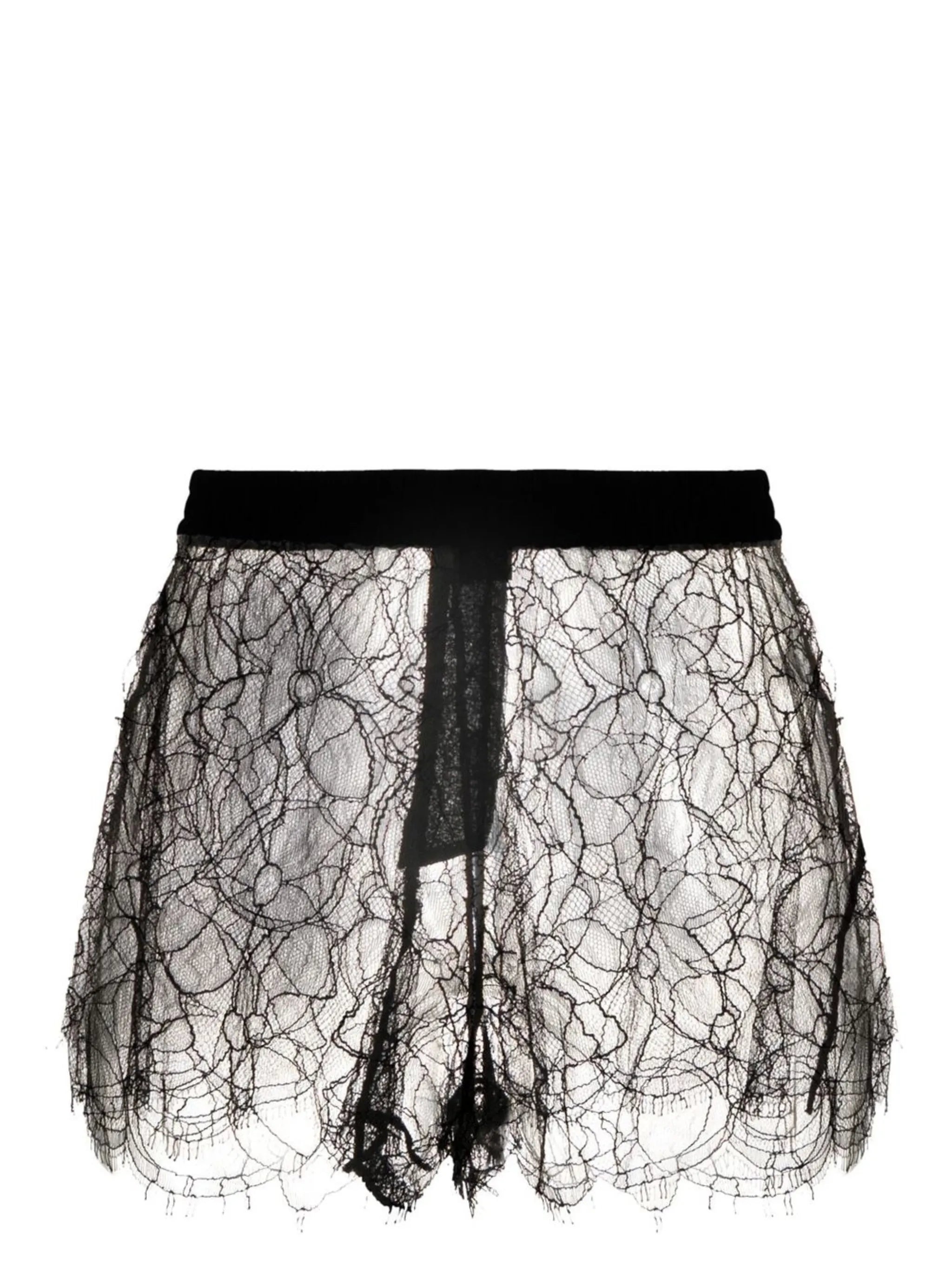 floral lace boxer shorts