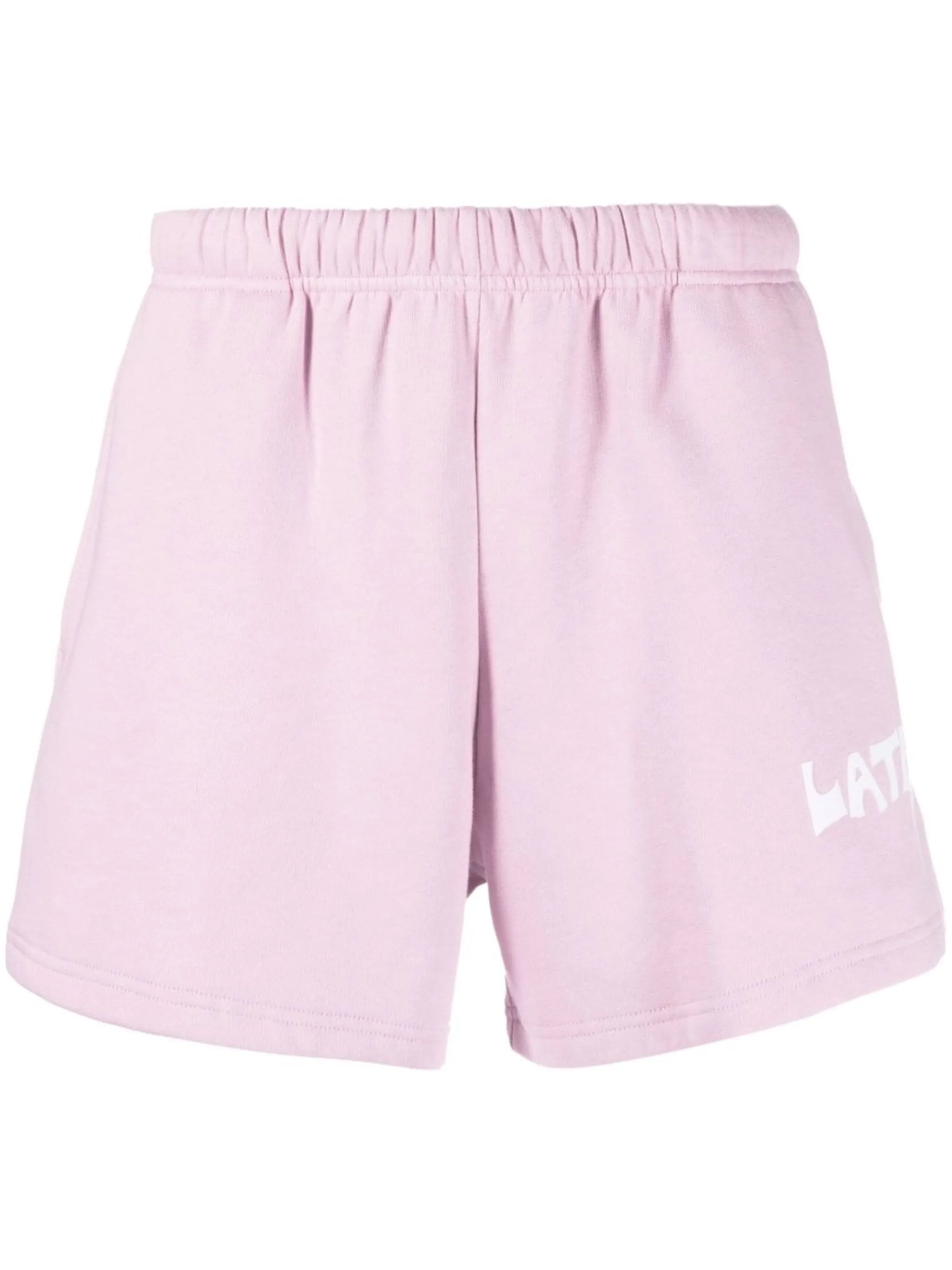 logo-print track shorts