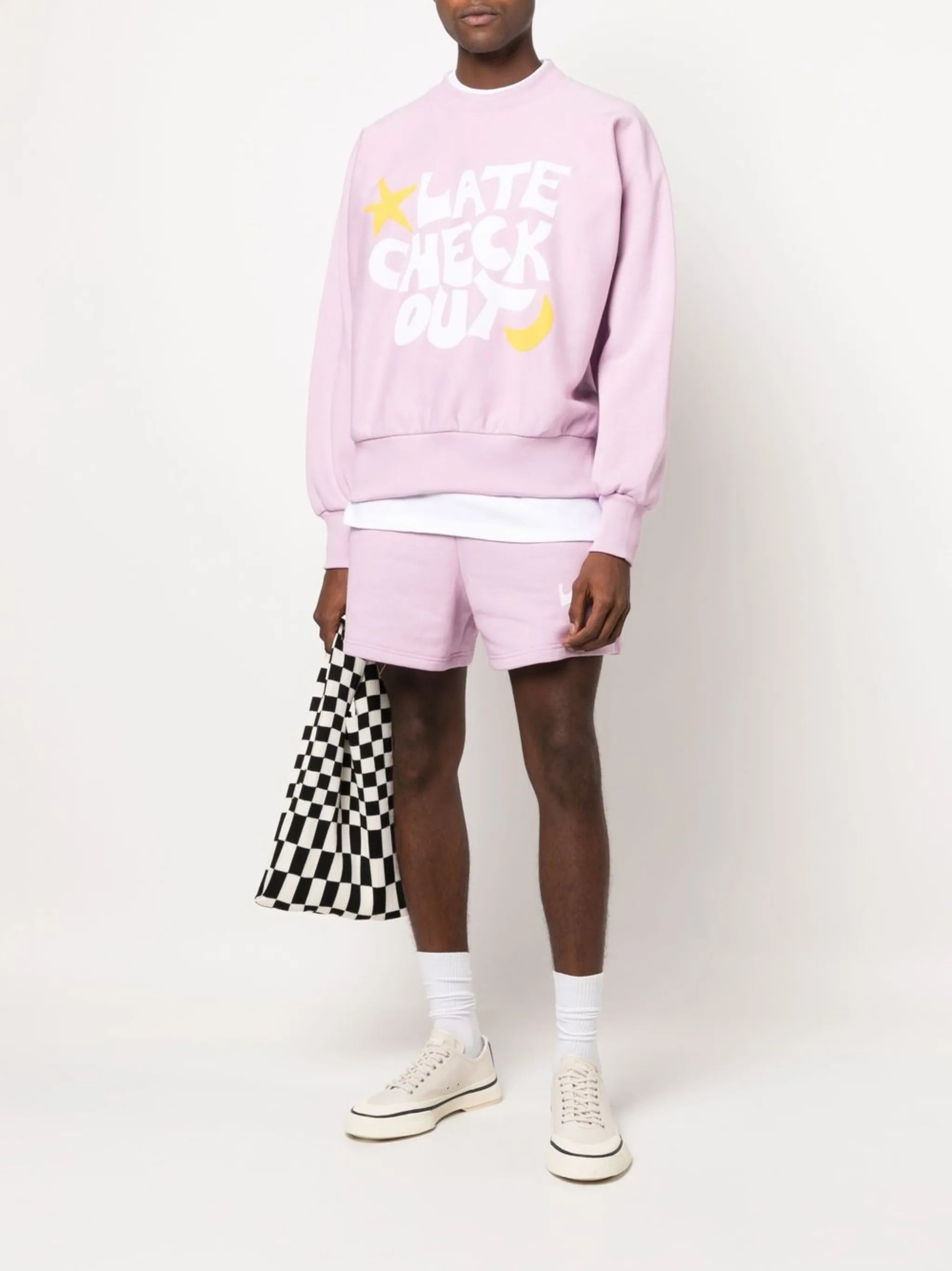logo-print track shorts