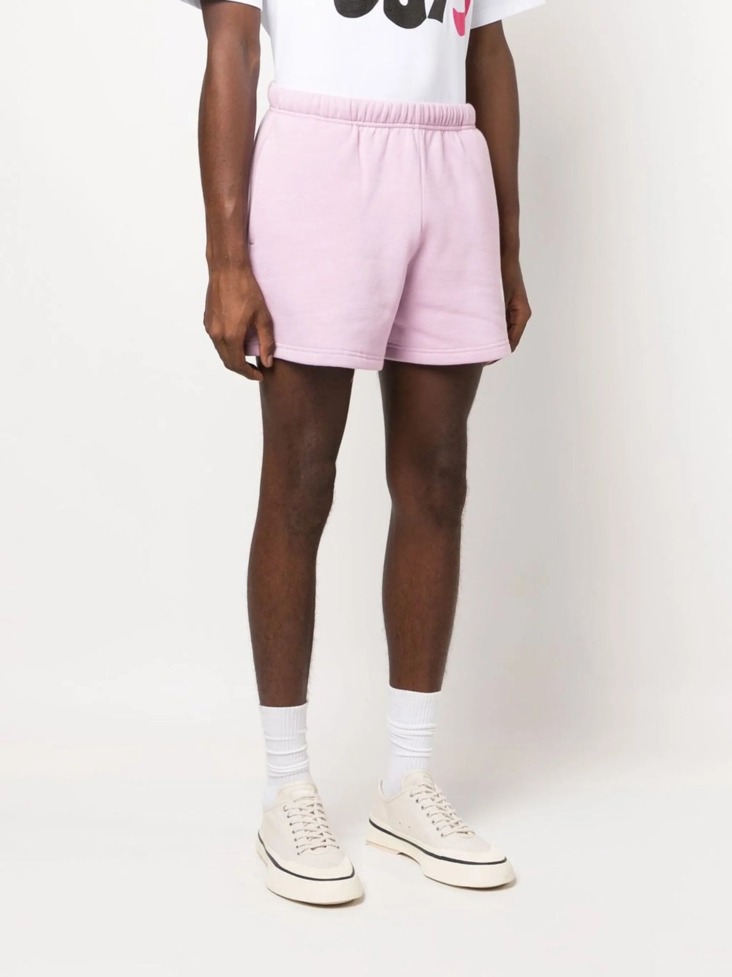 logo-print track shorts