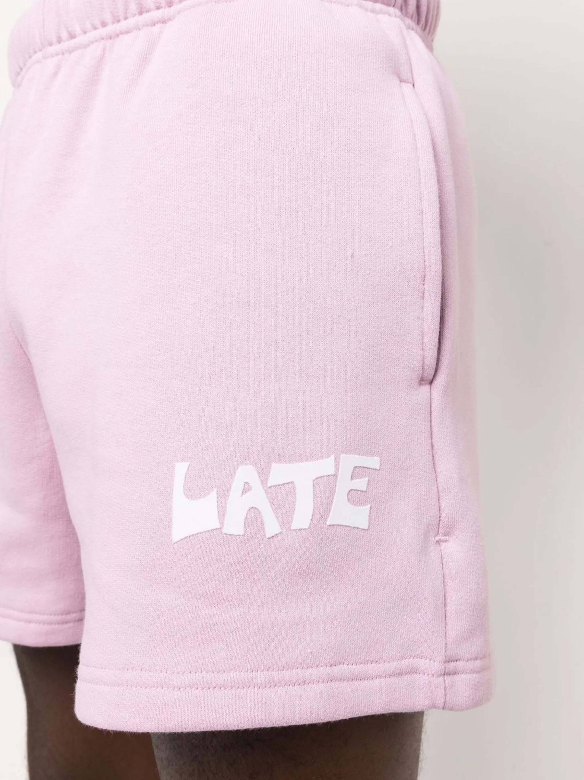 logo-print track shorts