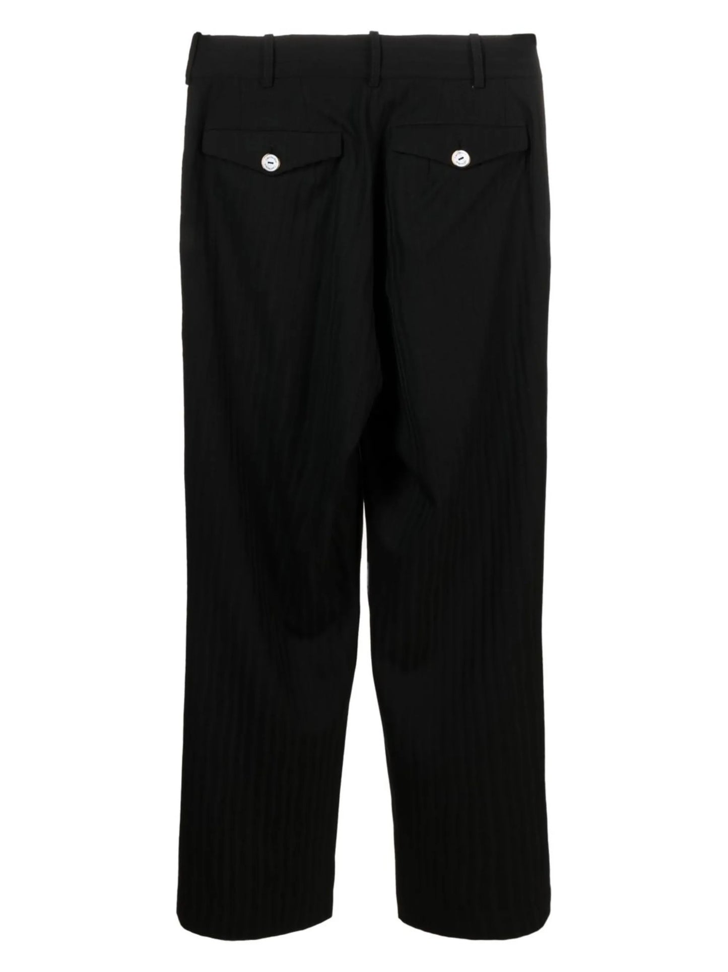 embroidered-detail wide leg trousers