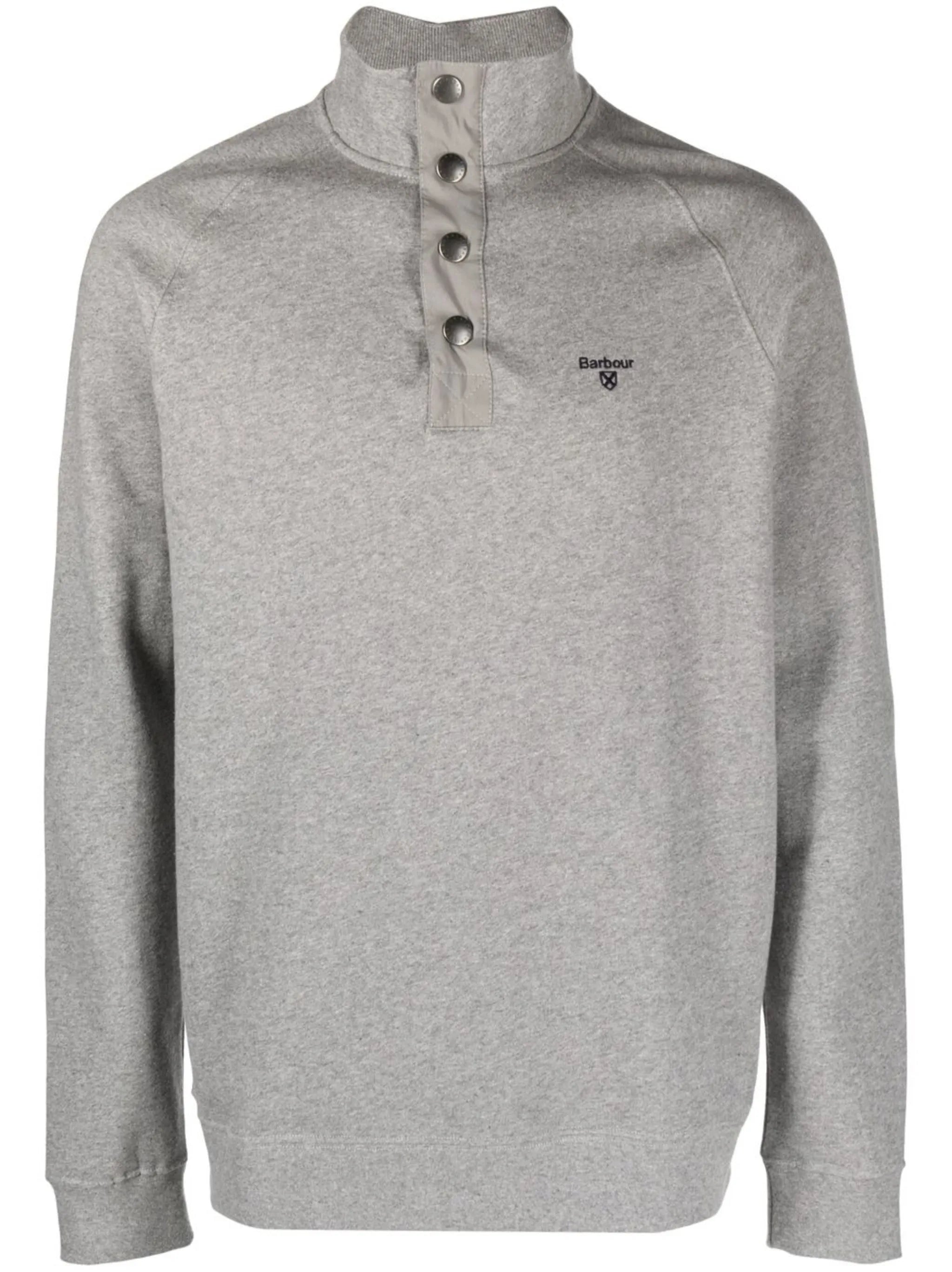 embroidered-logo high-neck sweatshirt
