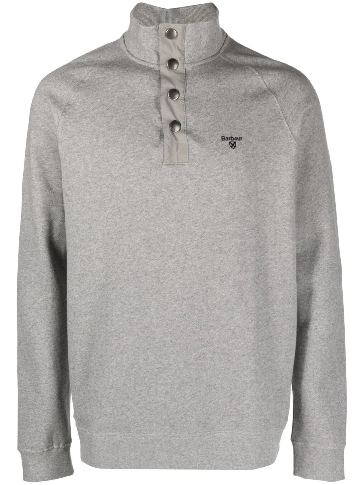 embroidered-logo high-neck sweatshirt