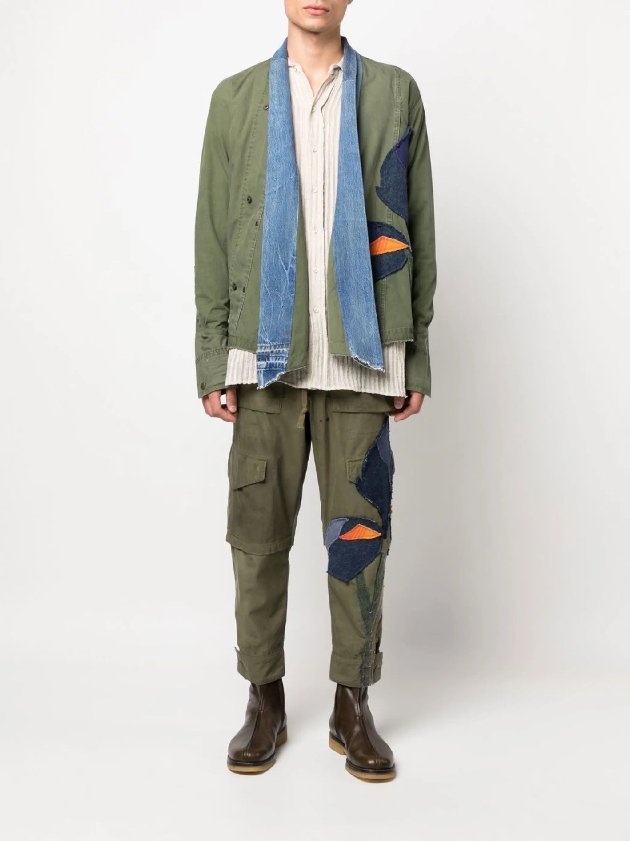 patchwork military jacket