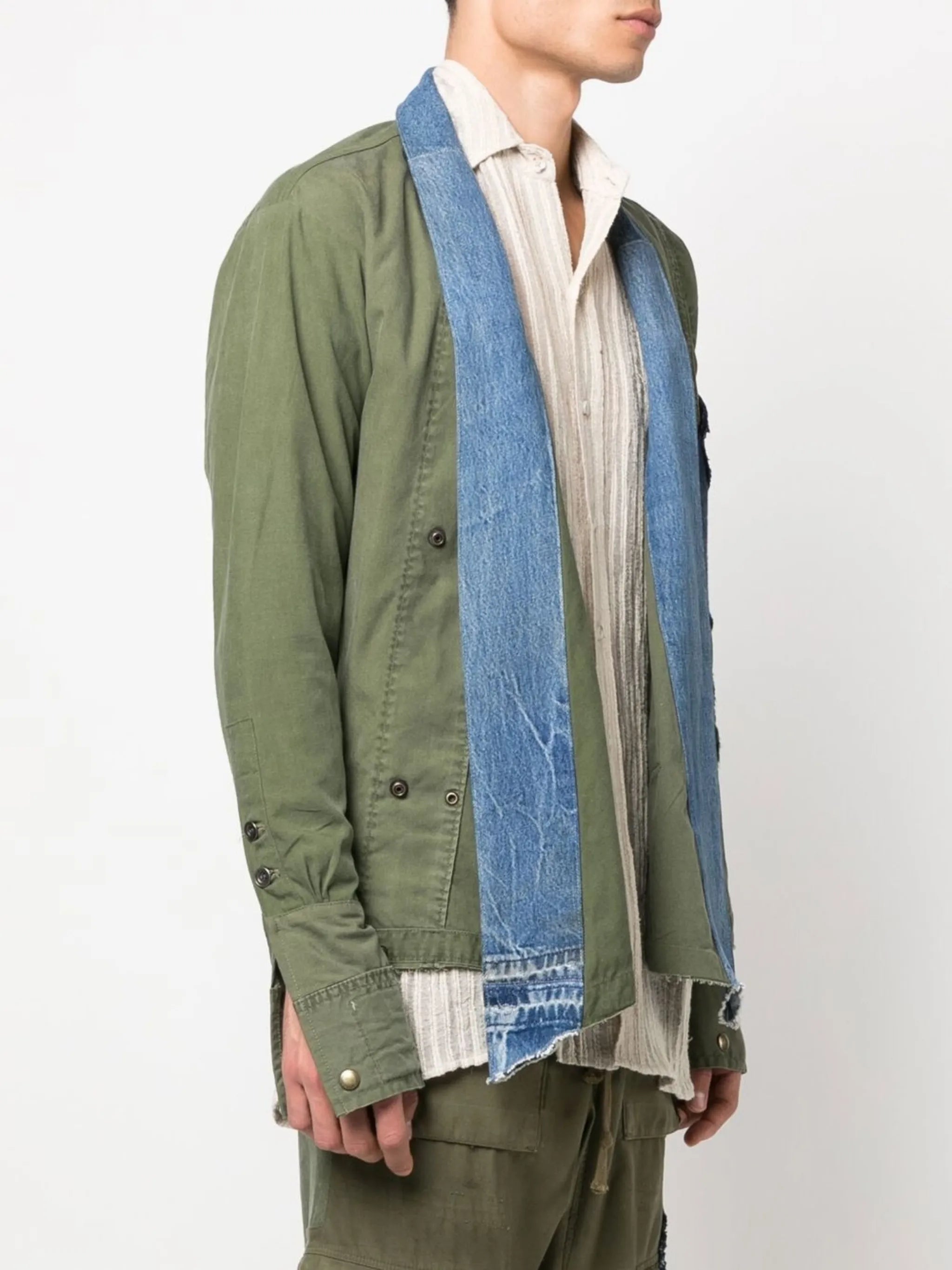 patchwork military jacket