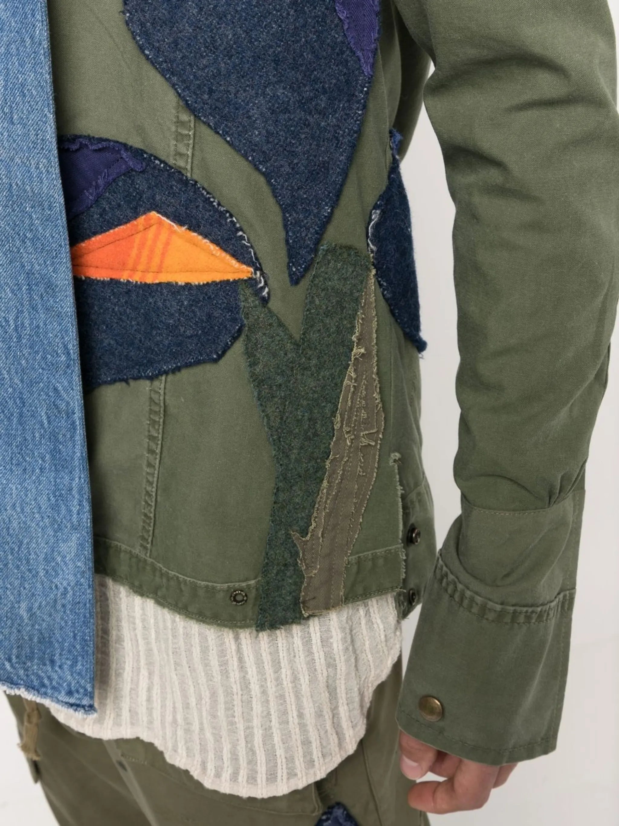patchwork military jacket
