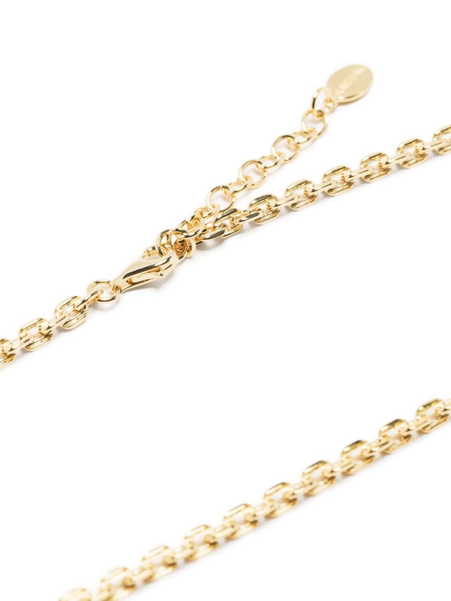 18kt gold-plated curb-chain necklace