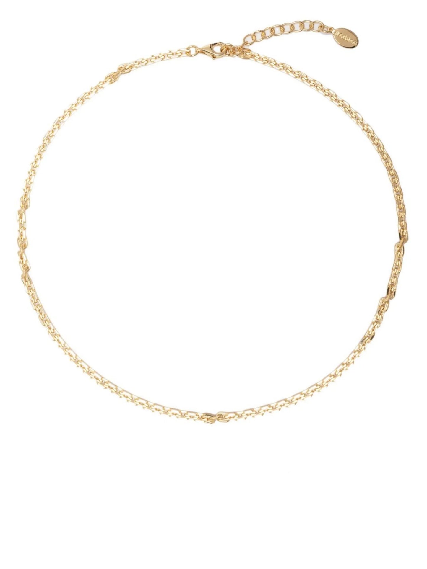 18kt gold-plated curb-chain necklace
